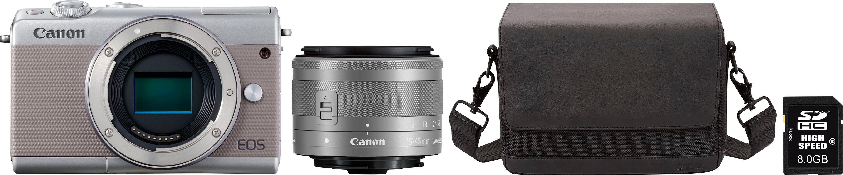 Canon Canon EOS-M100 15-45 mm IS systeemcamera (Canon EF-M 15-45 mm 1:3,5-6,3 IS STM, 24,2 MP, etc.)