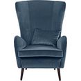 guido maria kretschmer homeliving fauteuil sallito de kleinere versie van "salla", in 6 stofkwaliteiten, fauteuil bxdxh: 76x85x109 cm, overtrekstof ook in luxe-microvezel in imitatiebont-look blauw
