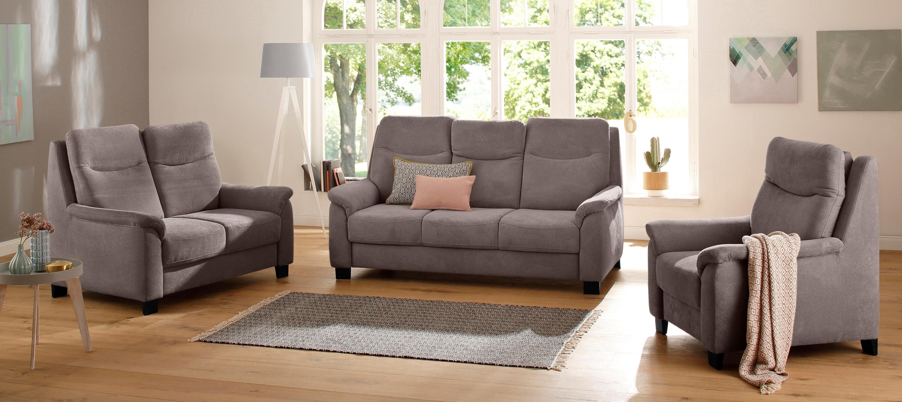 Home affaire Fauteuil Boccaccio met binnenvering, incl. verstelbare hoofdsteun (set)