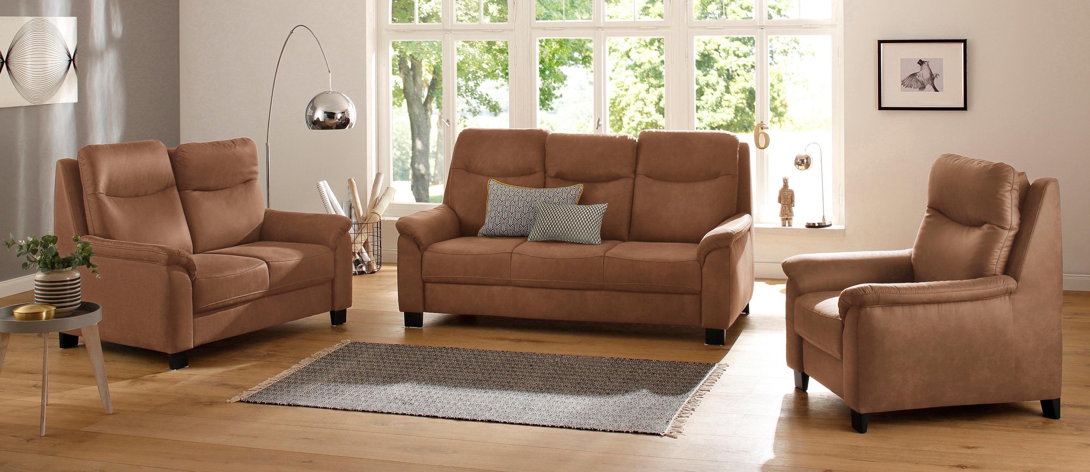 Home affaire 3-zitsbank Boccaccio met binnenvering, incl. verstelbare hoofdsteun