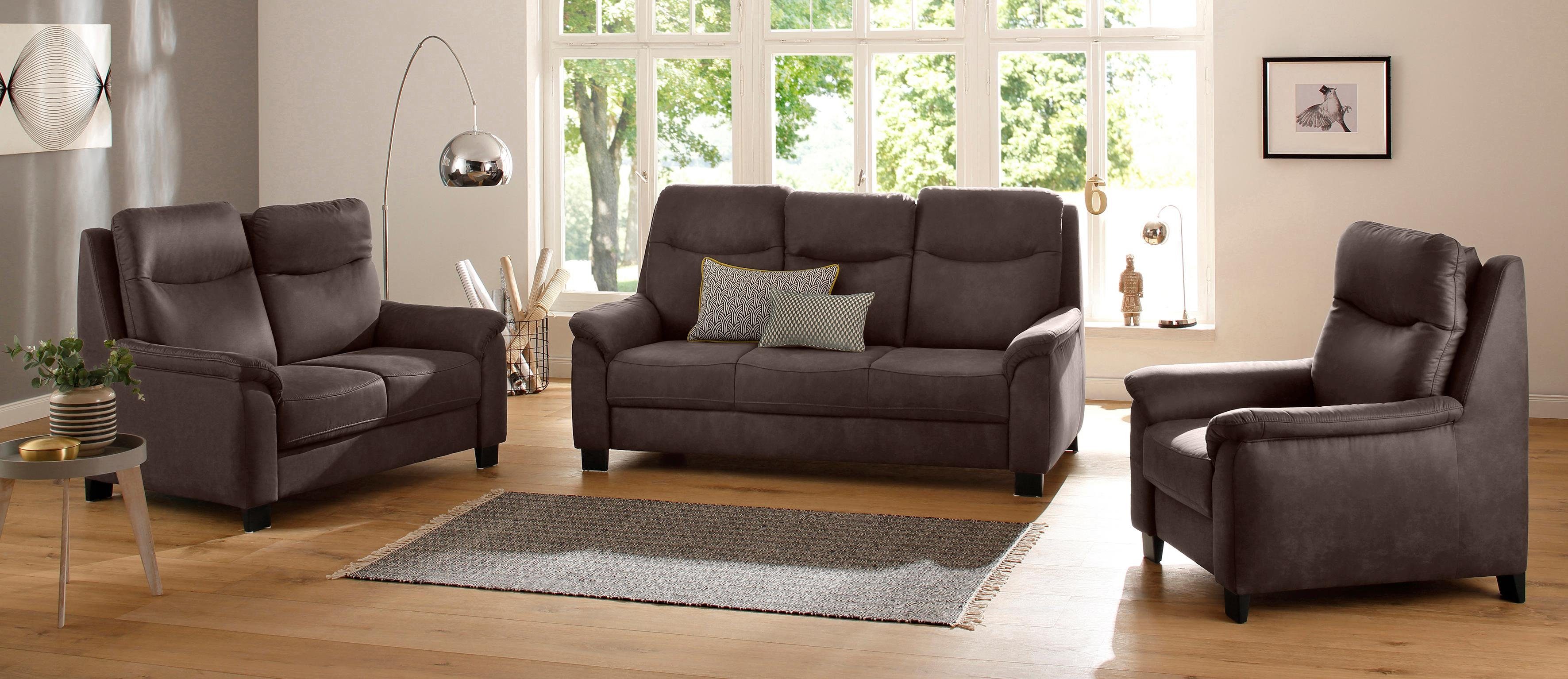 Home affaire Fauteuil Boccaccio met binnenvering, incl. verstelbare hoofdsteun (set)