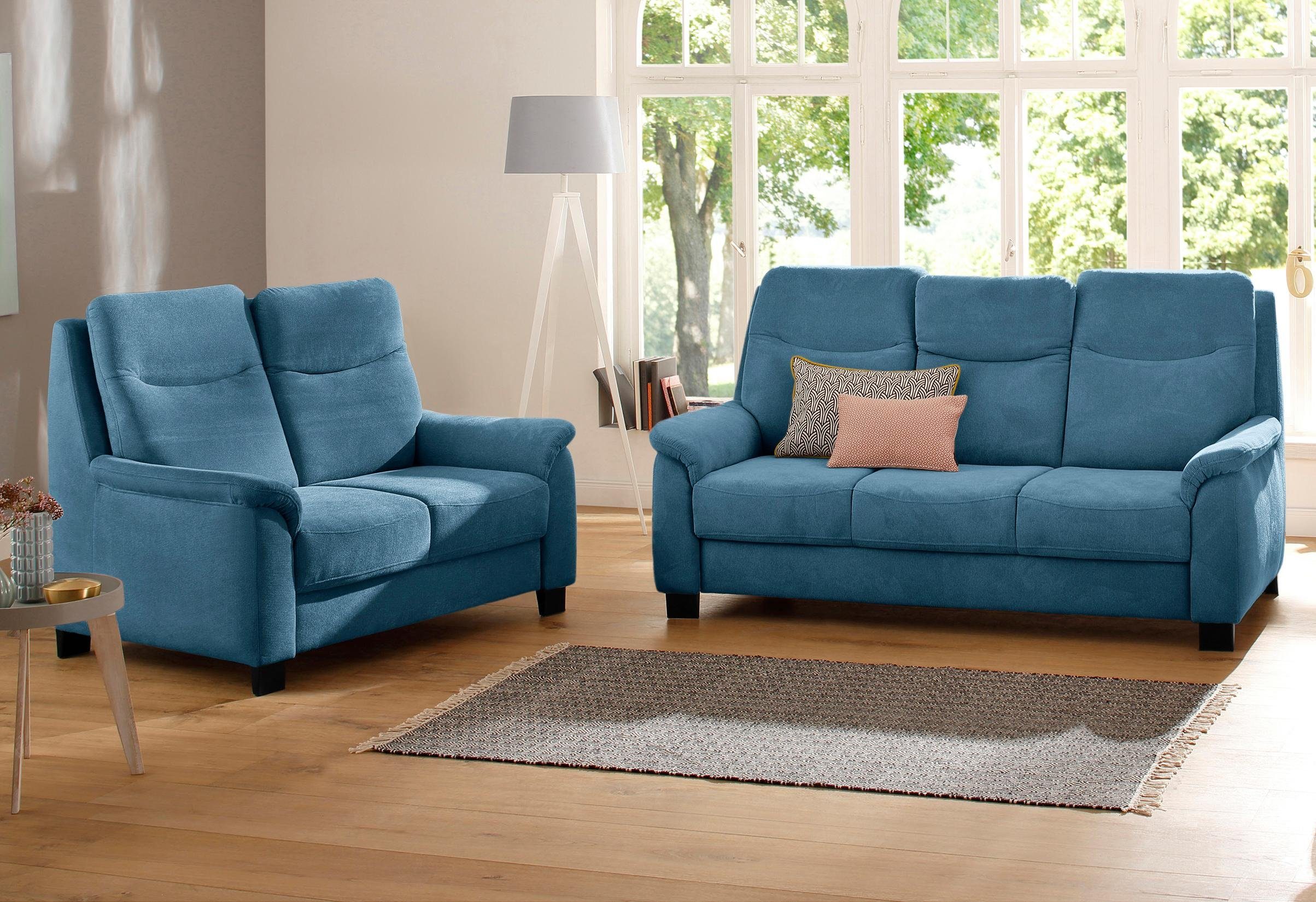 Home affaire Zithoek Boccaccio met binnenvering, incl. verstelbare hoofdsteun blauw, zithoeken