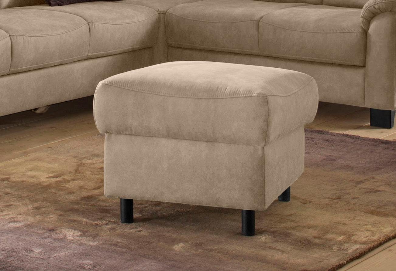 Home affaire Hocker Boccaccio met bergruimte, passend bij deze serie hockers maat Luxe-microvezel vintage-look beige