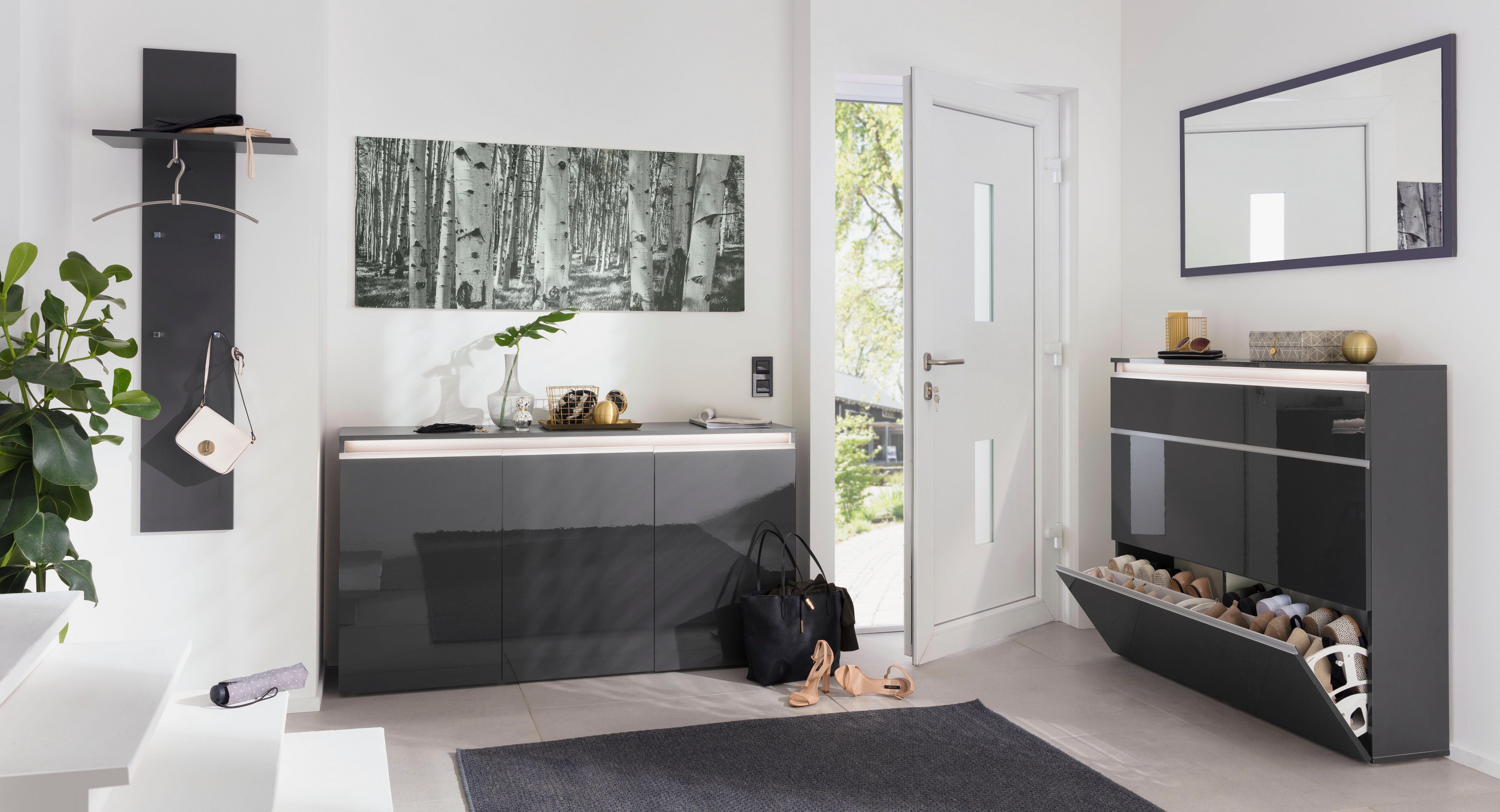 INOSIGN Kast Magic, kast, sideboard, buffet met 3 deuren, volledig hoogglans gelakt(b/d/h) 150x40x81 cm