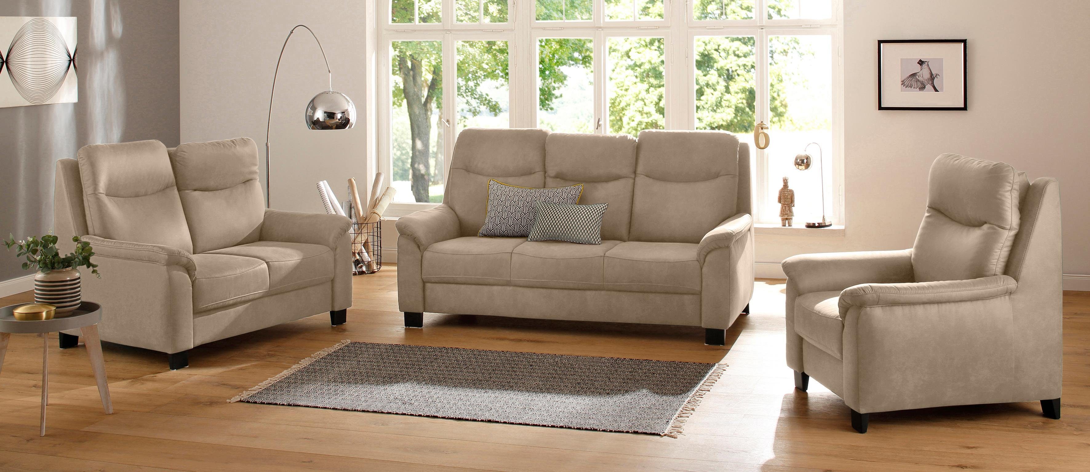 Home affaire 3-zitsbank Boccaccio met binnenvering, incl. verstelbare hoofdsteun