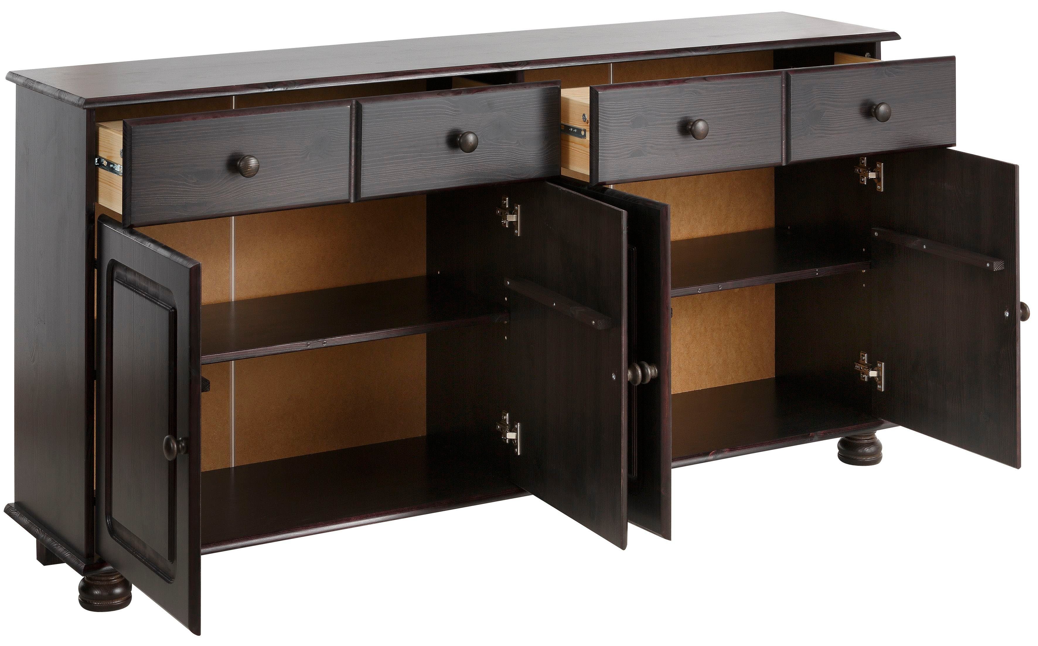 Home affaire Dressoir Mette Commode van massief dennenhout, breedte 156 cm