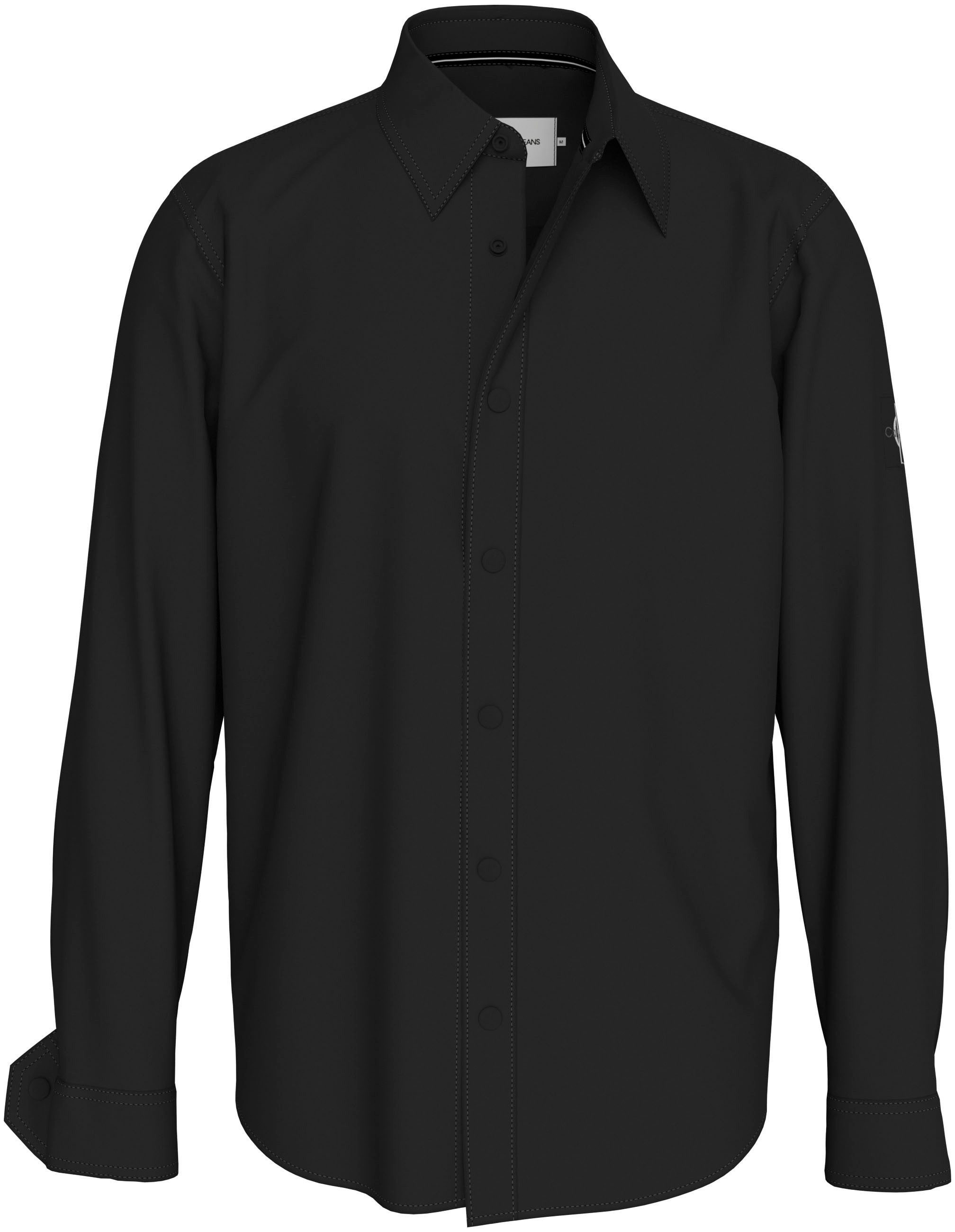 Calvin Klein Overhemd met lange mouwen MONOLOGO BADGE RELAXED SHIRT