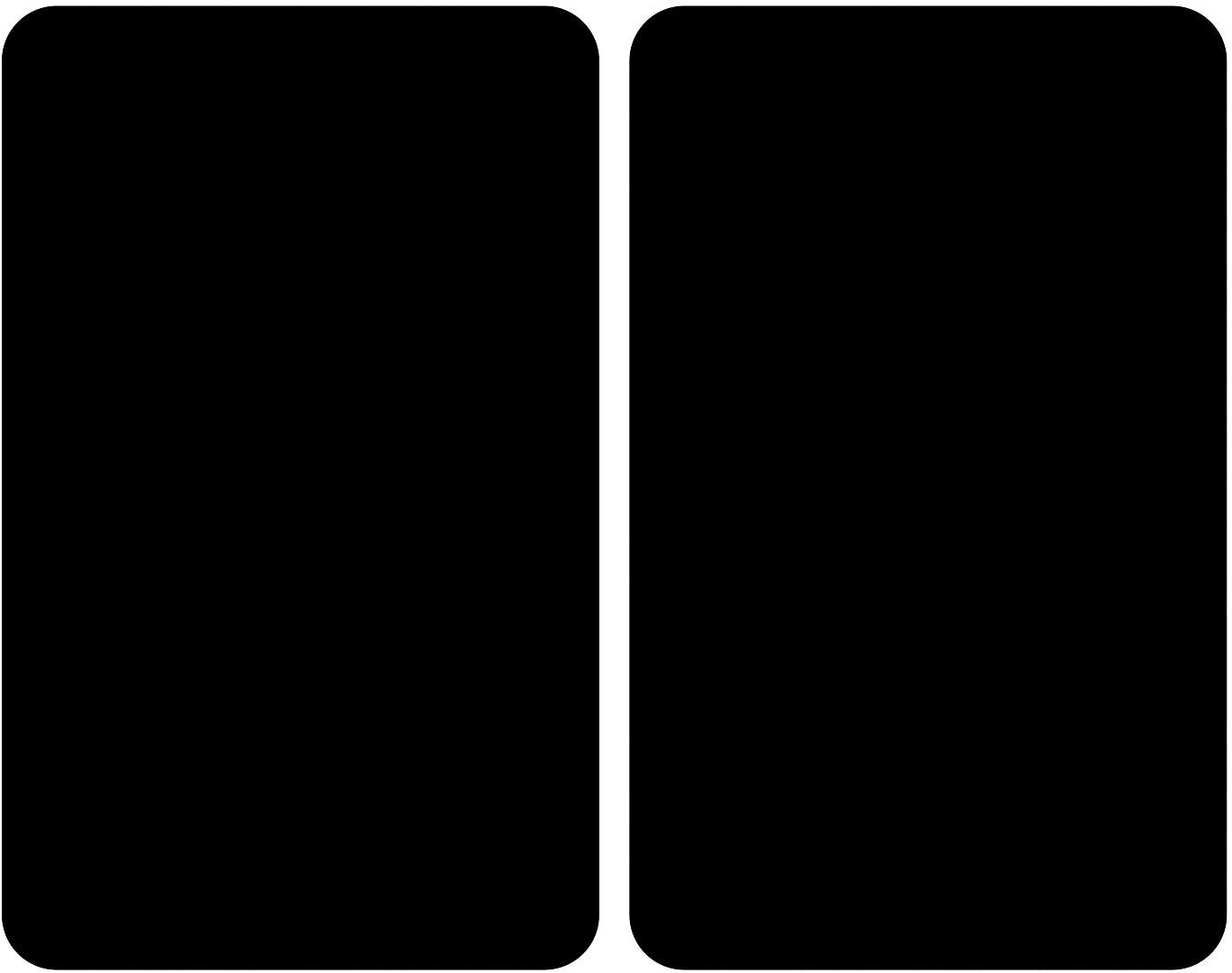 WENKO Kookplaatdeksel Universal Model Schwarz voor alle soorten kachels (set, 2-delig) accessoires zwart