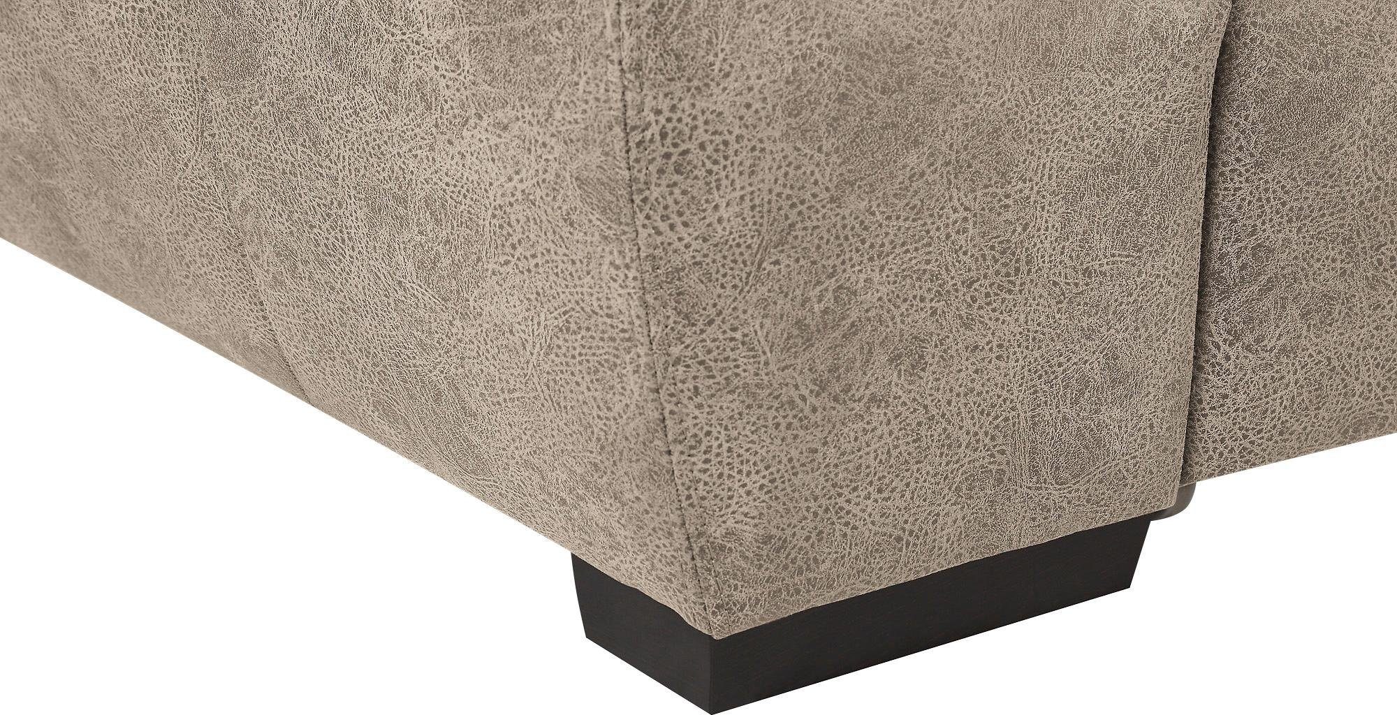 exxpo - sofa fashion Hoekbank Salerno, klassieke moderne functionele bank, hoog zitcomfort, L-vorm inclusief verstelbare hoofdsteun en armleuning, naar keuze met slaapfunctie