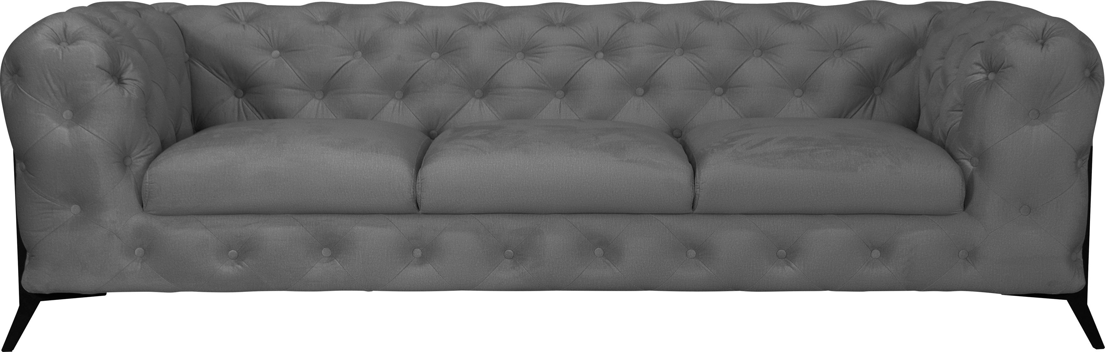 Leonique Chesterfield-bank Amaury luxueuze capitonnage, moderne chesterfield look, kleur van de poten ter keuze