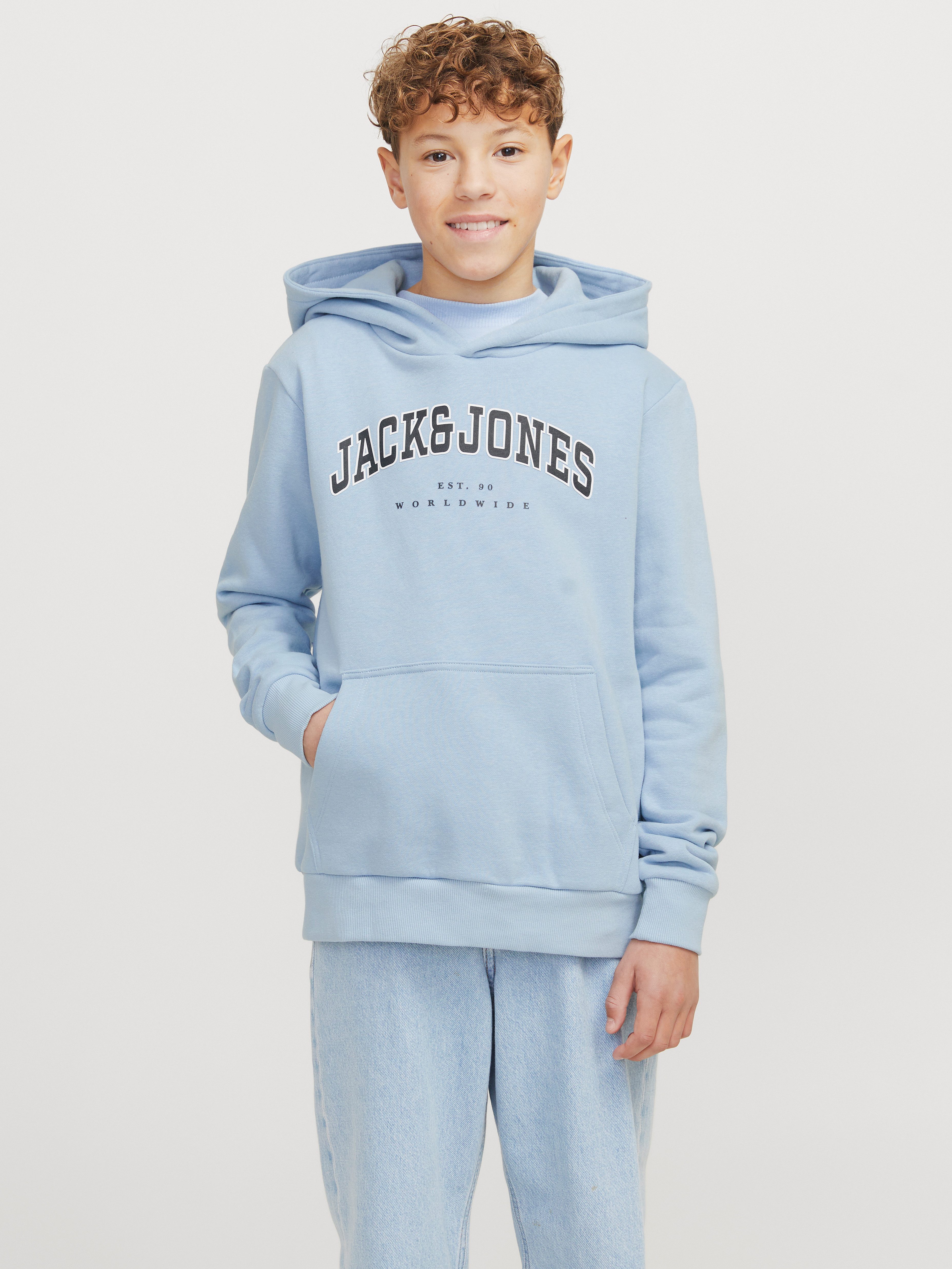 Jack & Jones Junior Hoodie JJECALEB VARSITY SWEAT HOOD NOOS JNR