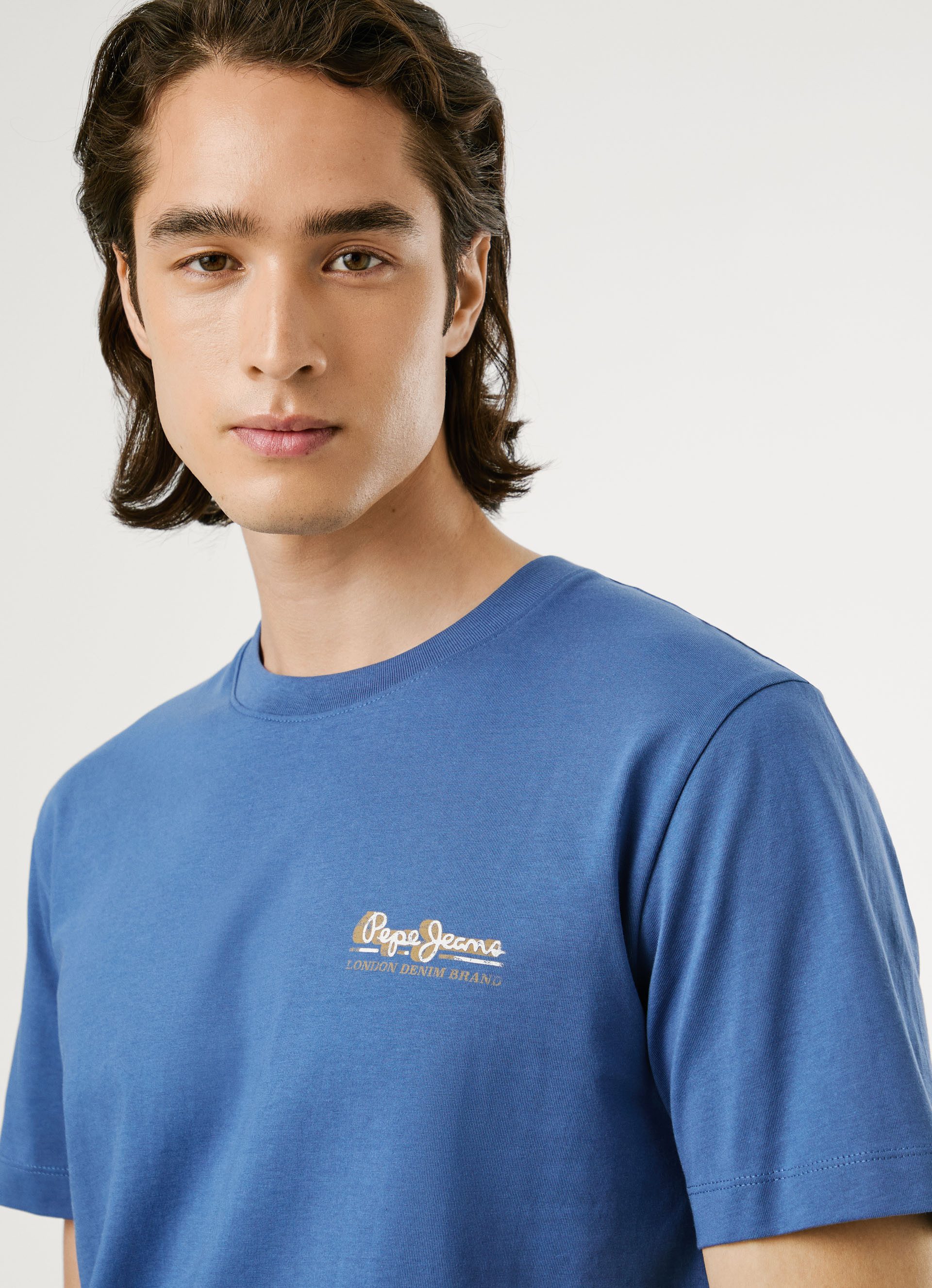 Pepe Jeans T-shirt MILON TEE met geribbelde ronde hals