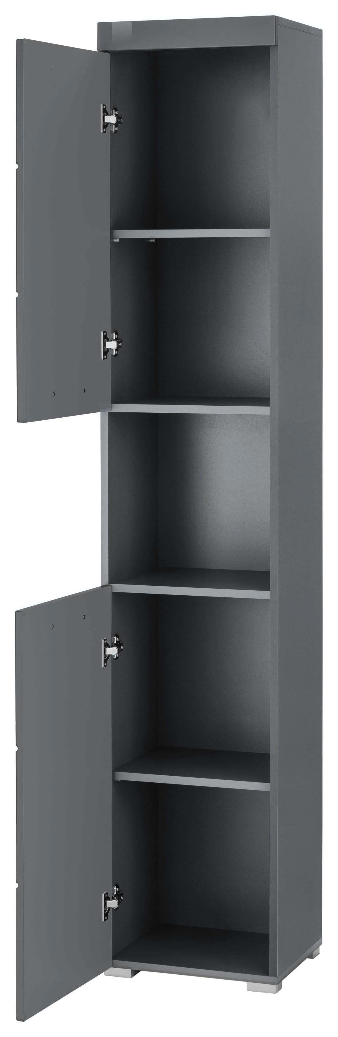 INOSIGN Hoge kast Avena Badkamer hoge kast met open vak, 2 deuren en 2 planken