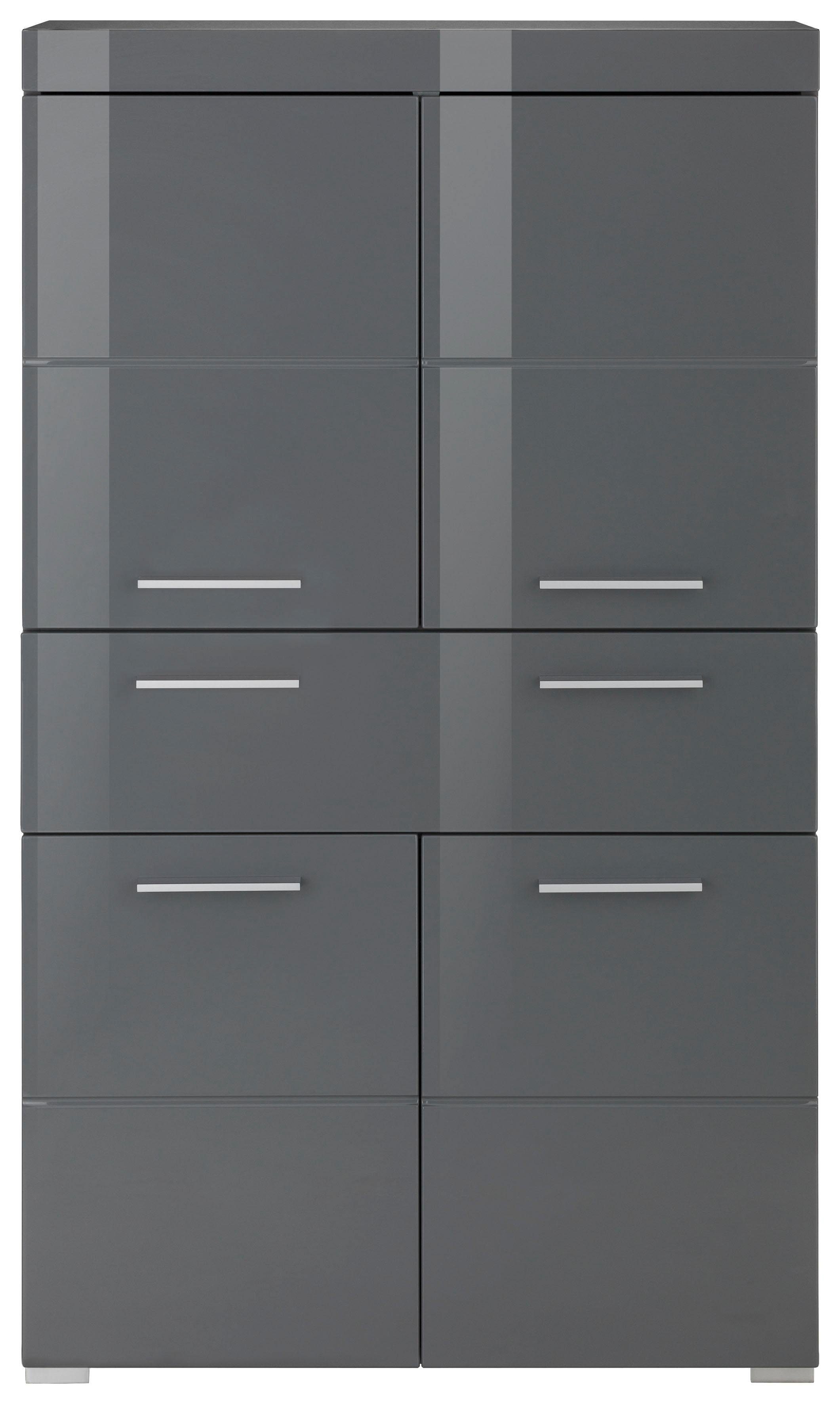 INOSIGN Halfhoge kast Avena Badkamerkast met 1 lade en 4 deuren - afmetingen (B/D/H) 73/31/130 cm