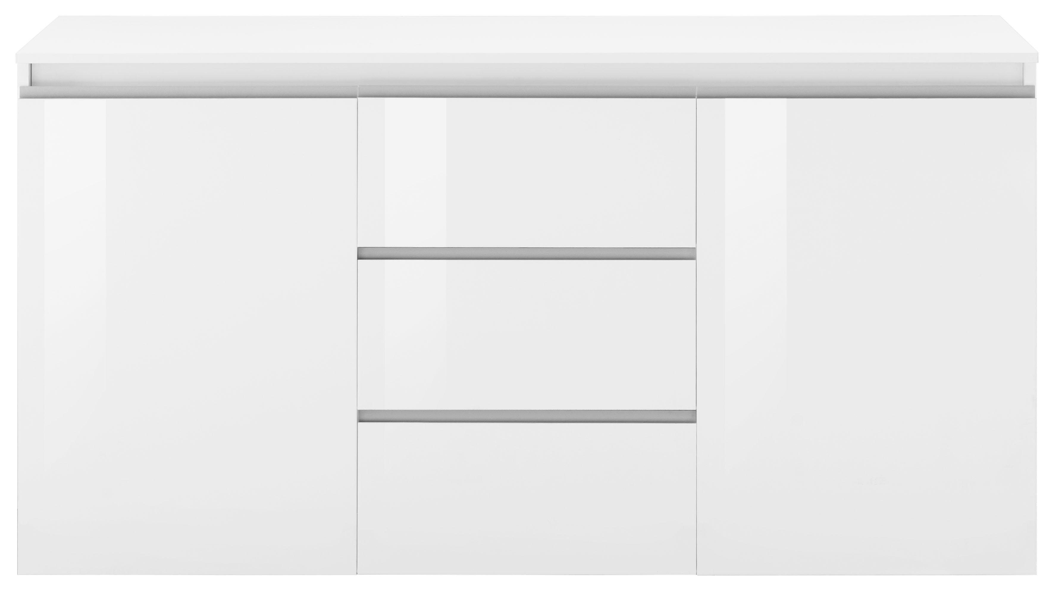 INOSIGN Kast Magic, commode, kast, dressoir met 2 deuren en 3 lades hoogglans gelakt (b/d/h) 150x40x81 cm