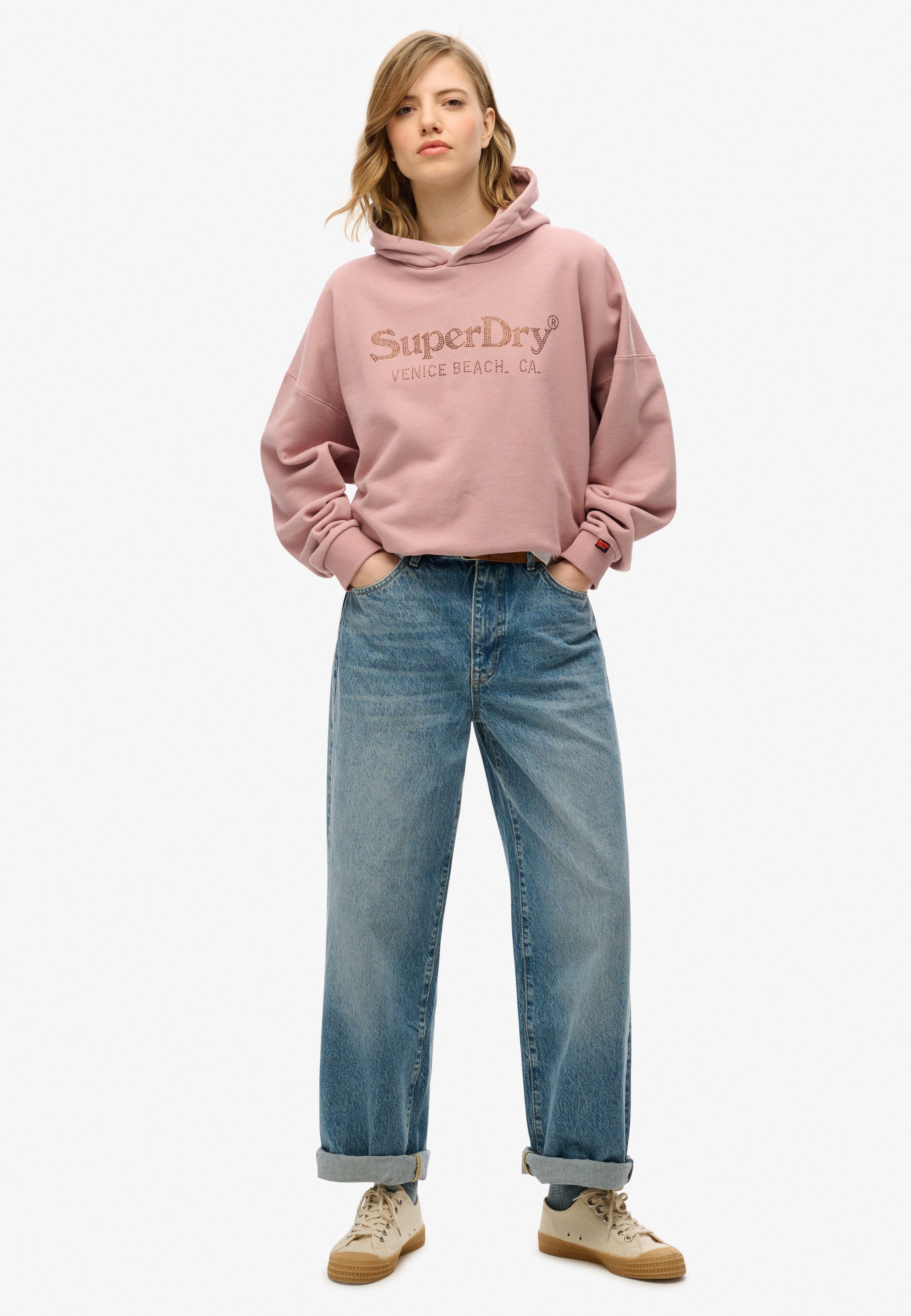 Superdry Hoodie VENUE METALLIC RELAXED HOOD
