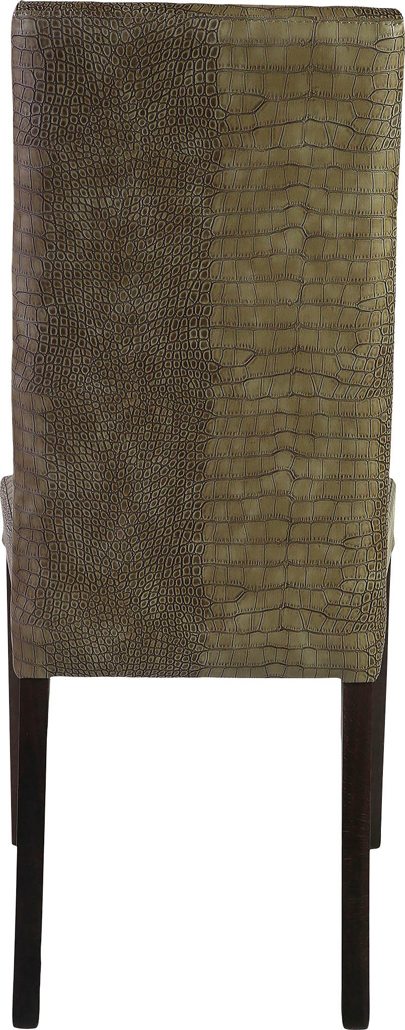Home affaire Stoel Java Overtrokken met kunstleer met animal-stempeldruk (set, 2 stuks)