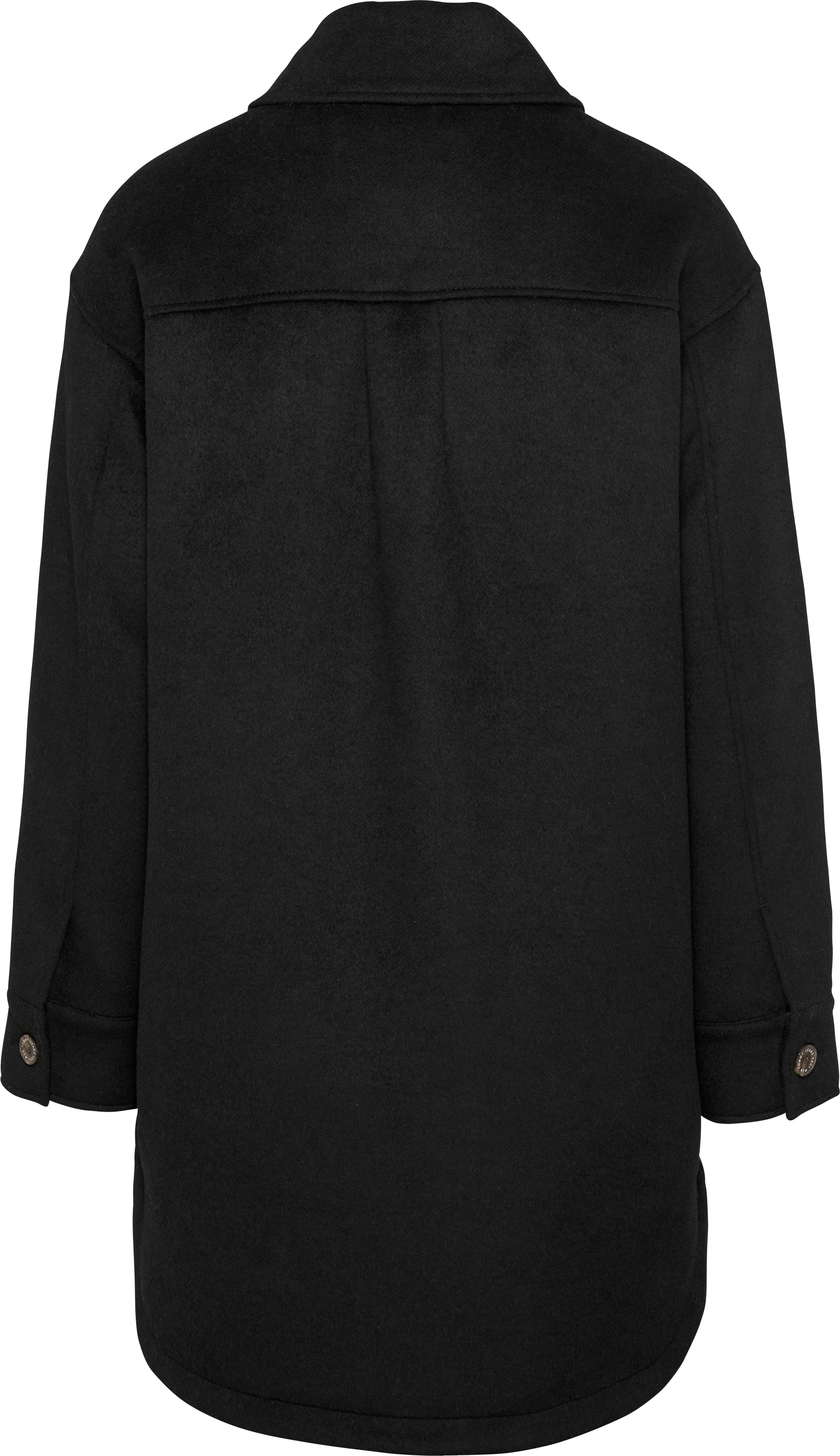 TOMMY JEANS Korte jas TJW WOOL COAT EXT met geborduurd logo