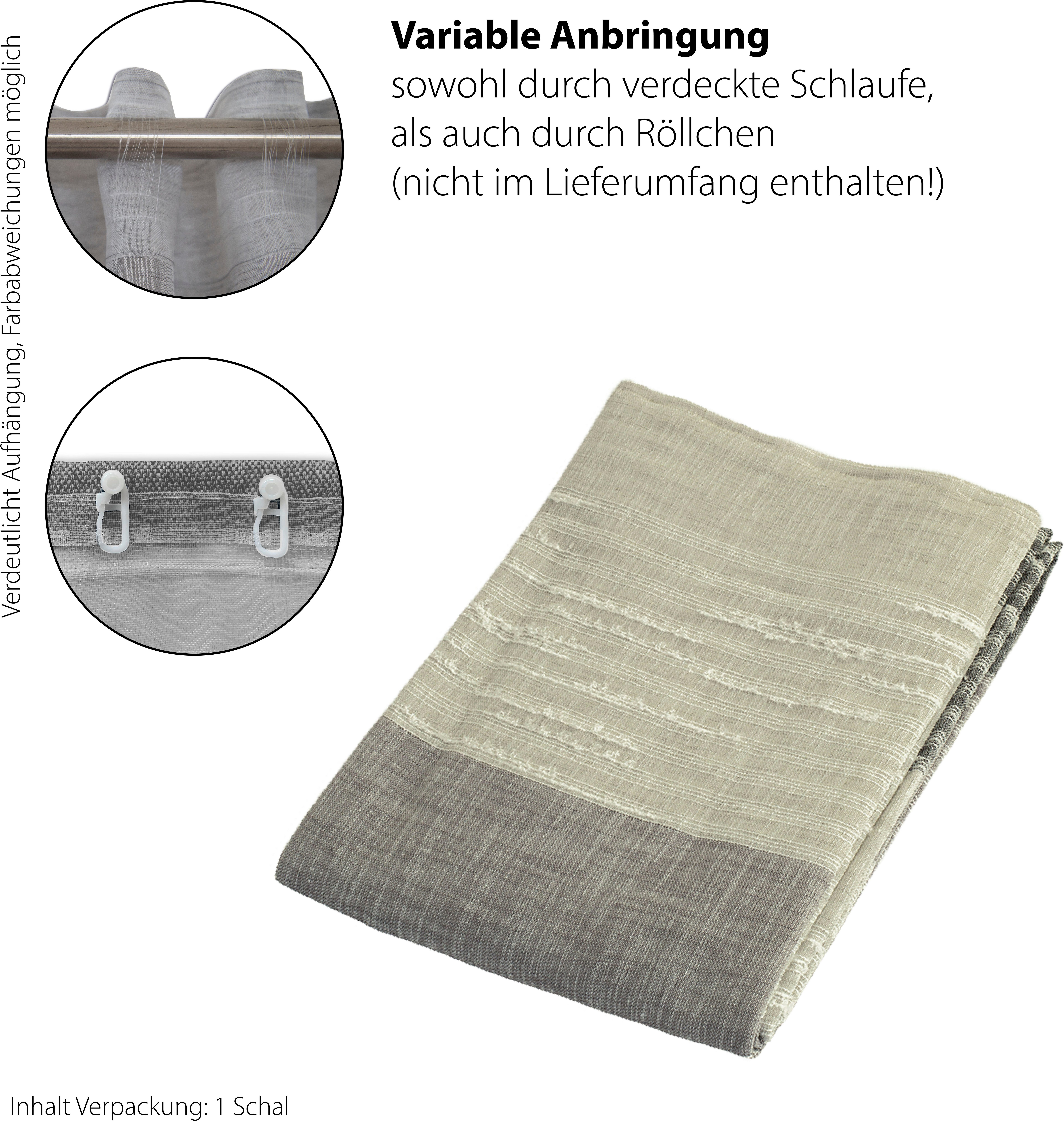 HOMING Gordijn Lennik Strepen, modern, kleurverloop, woonkamer, slaapkamer (1 stuk)