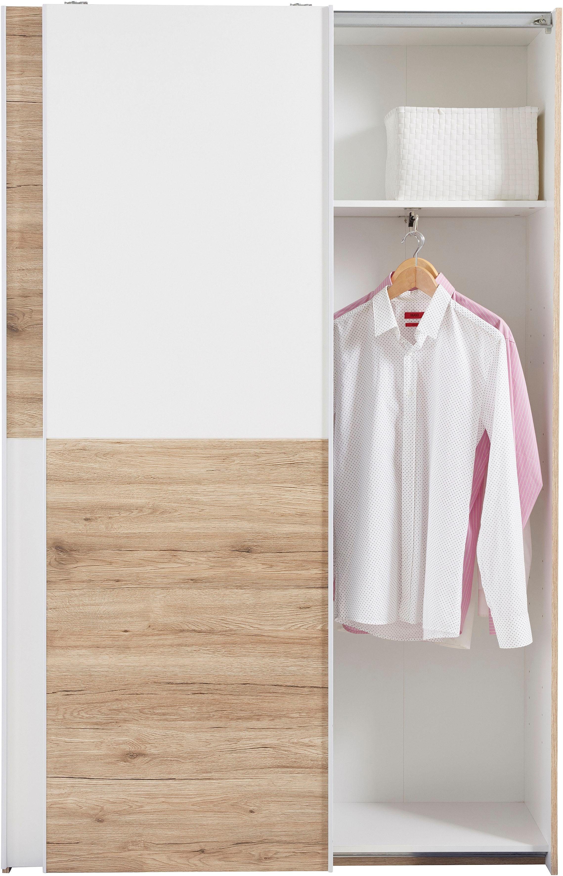 Schlafkontor Schuifdeurkast Heimo/Fast kast kledingkast garderobe OTTO´s CHOICE weinig diepte, uitschuifbare kledingstang, garderobekast, 6 planken