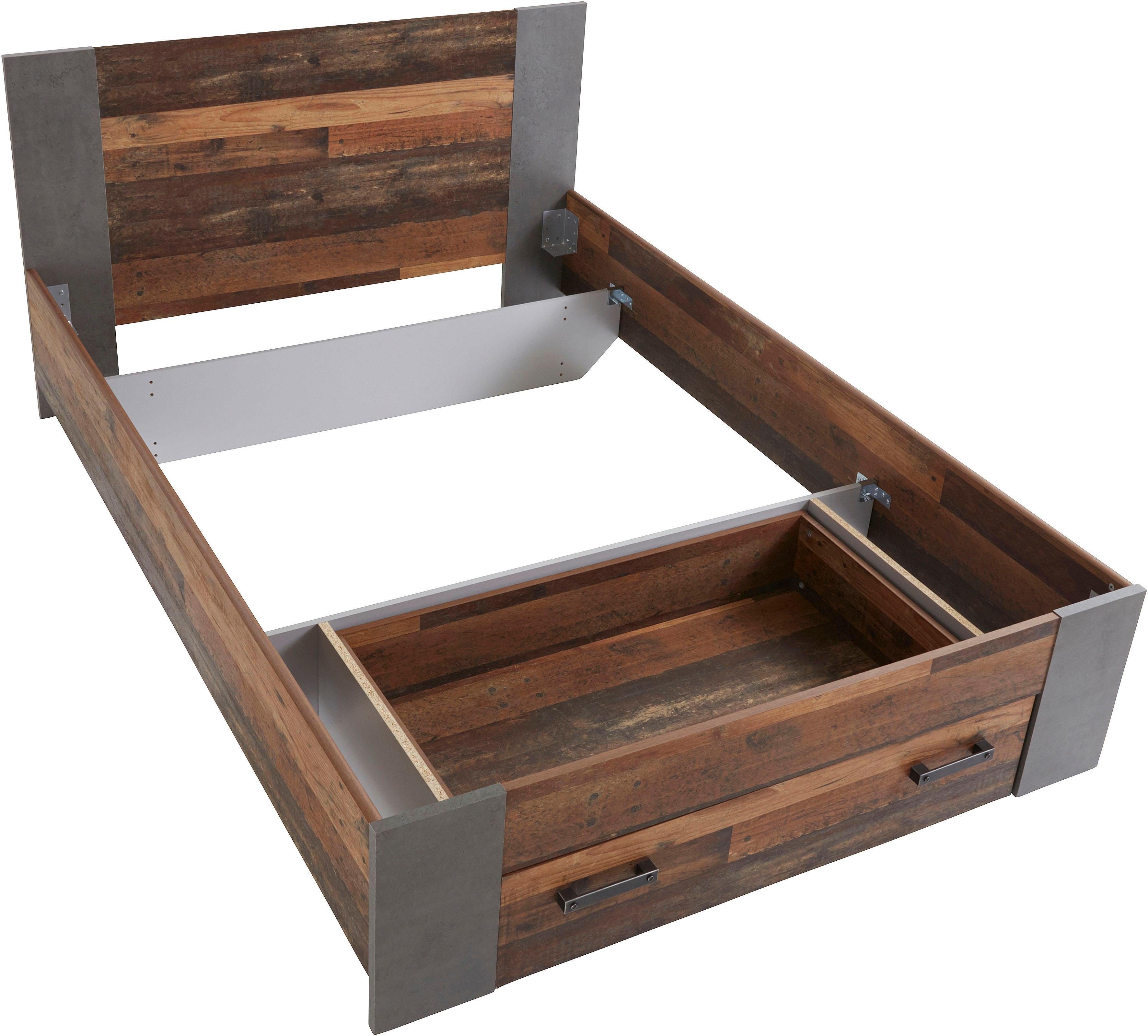 FORTE Bed Clif, Jeugdbed, Belastbaarheid 120 KG, Lade optioneel