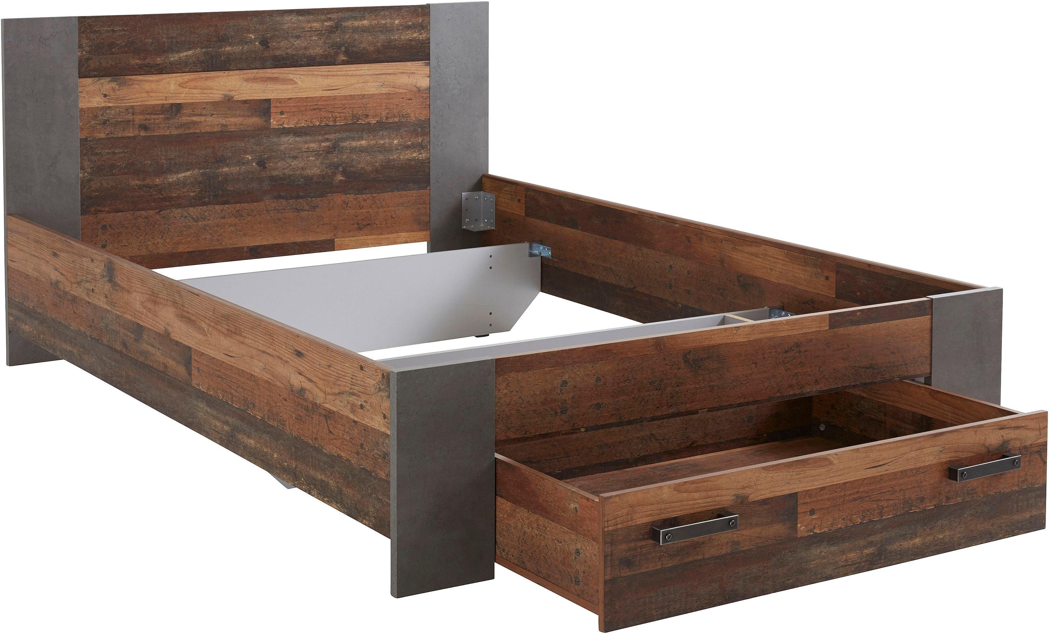 FORTE Bed Clif, Jeugdbed, Belastbaarheid 120 KG, Lade optioneel