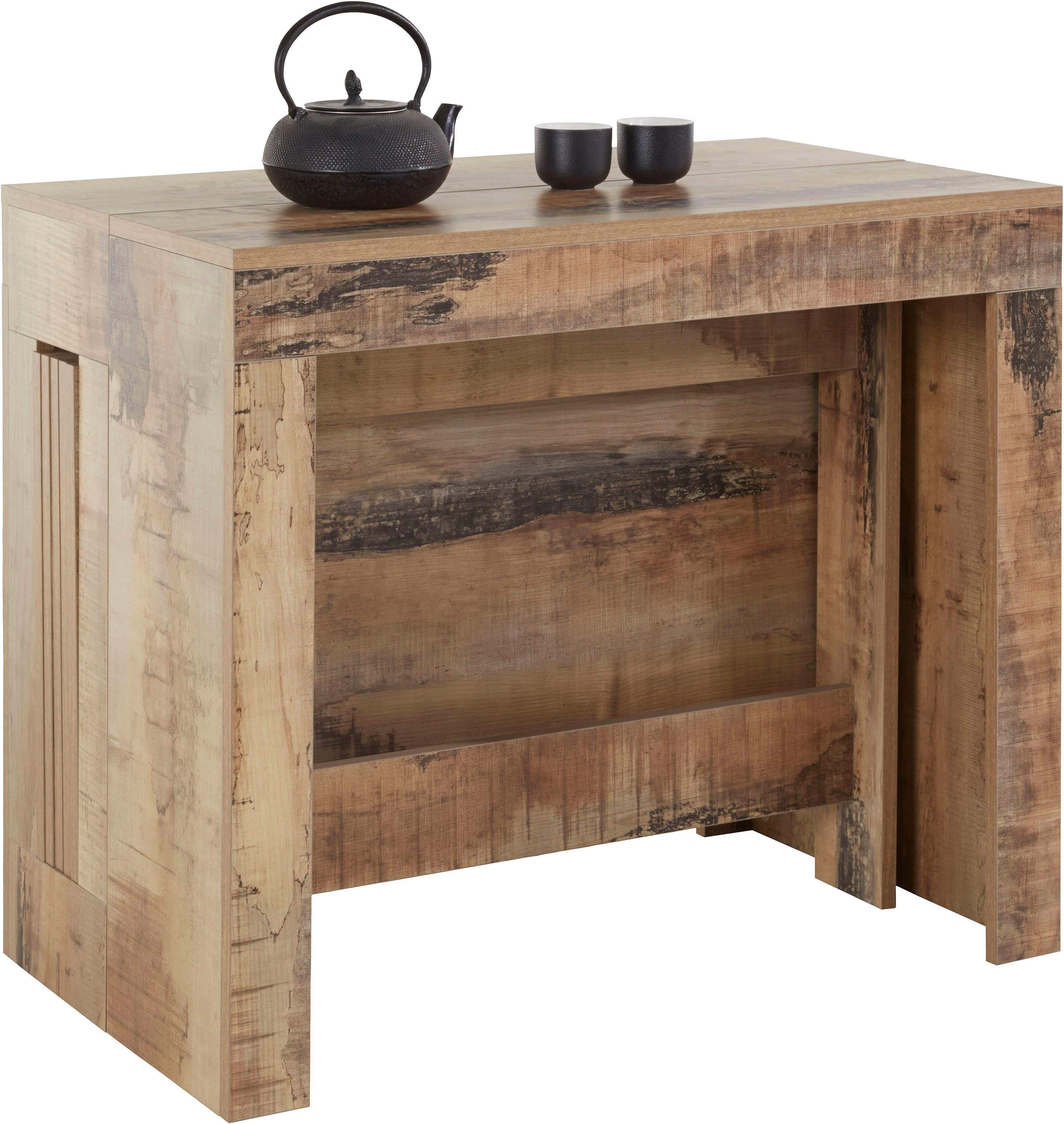 INOSIGN Eettafel Praktika, keukentafel, salontafel, eettafel met uittrekfunctie, uittrekbaar van 50 cm naar 300 cm