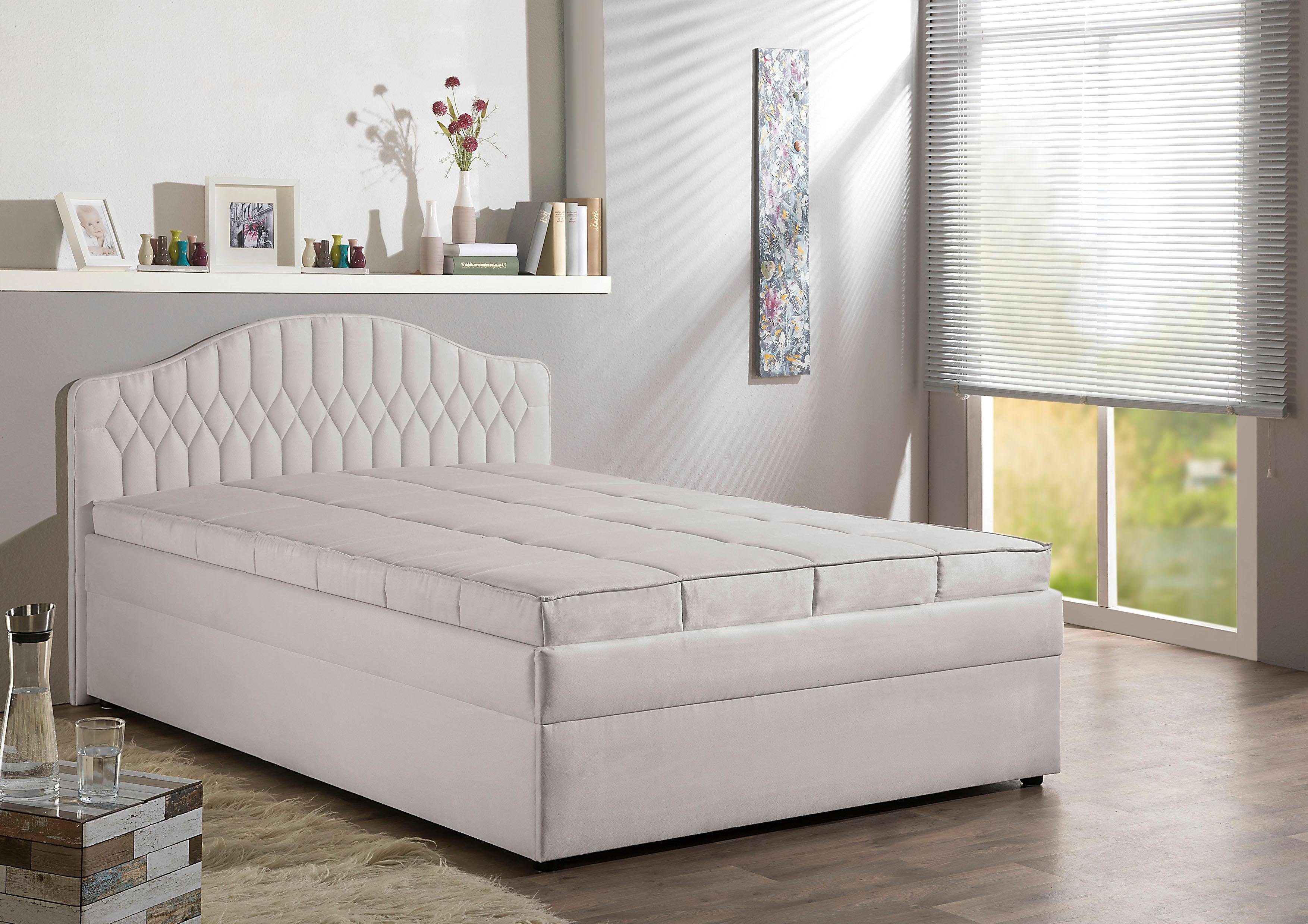 Maintal Gestoffeerd bed bedden grijs