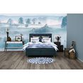 places of style boxspring nordica incl. topmatras, ook in extra lang 200x220 cm blauw