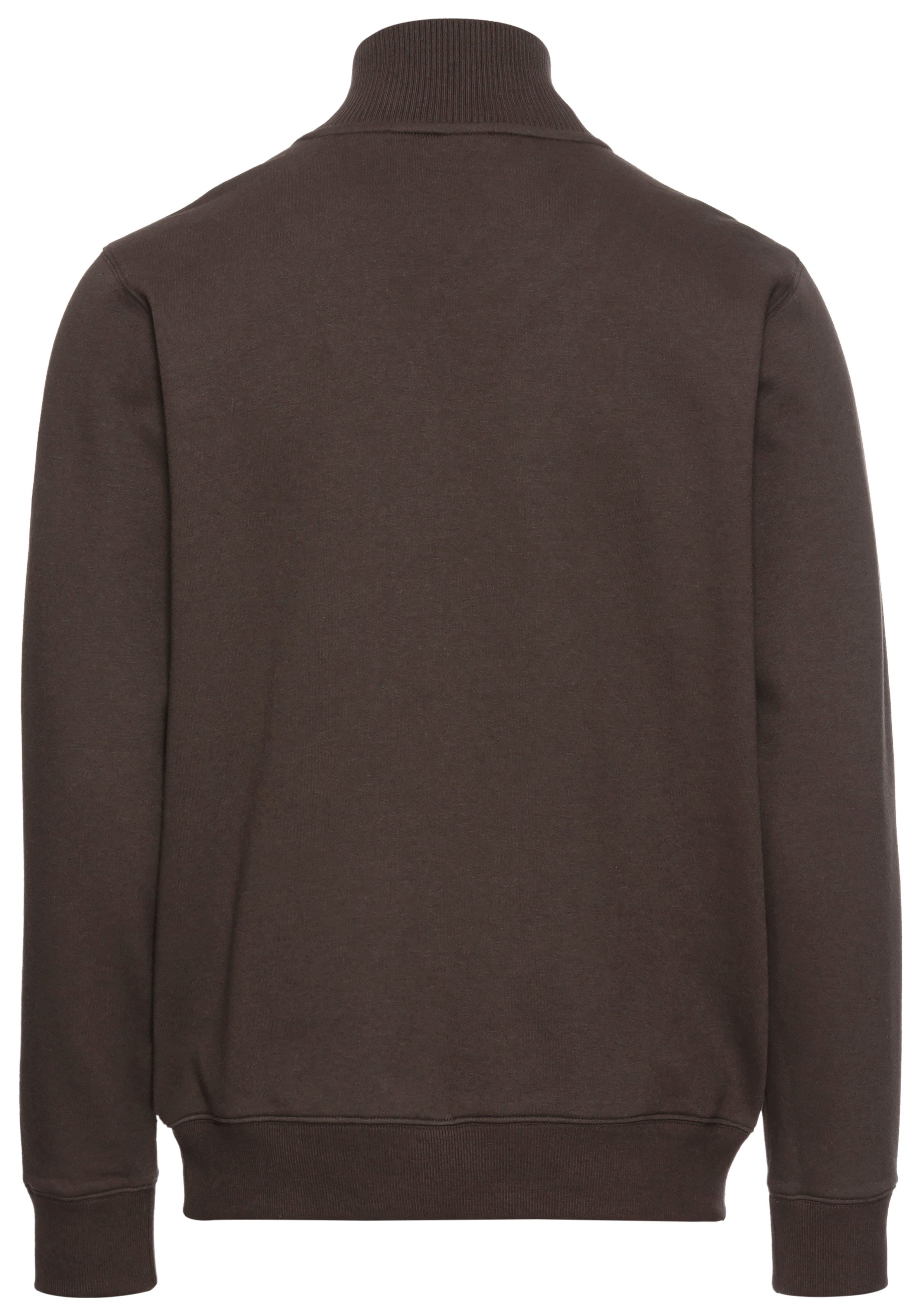 H.I.S Sweatshirt effen van rekbare sweatstof met logoborduring