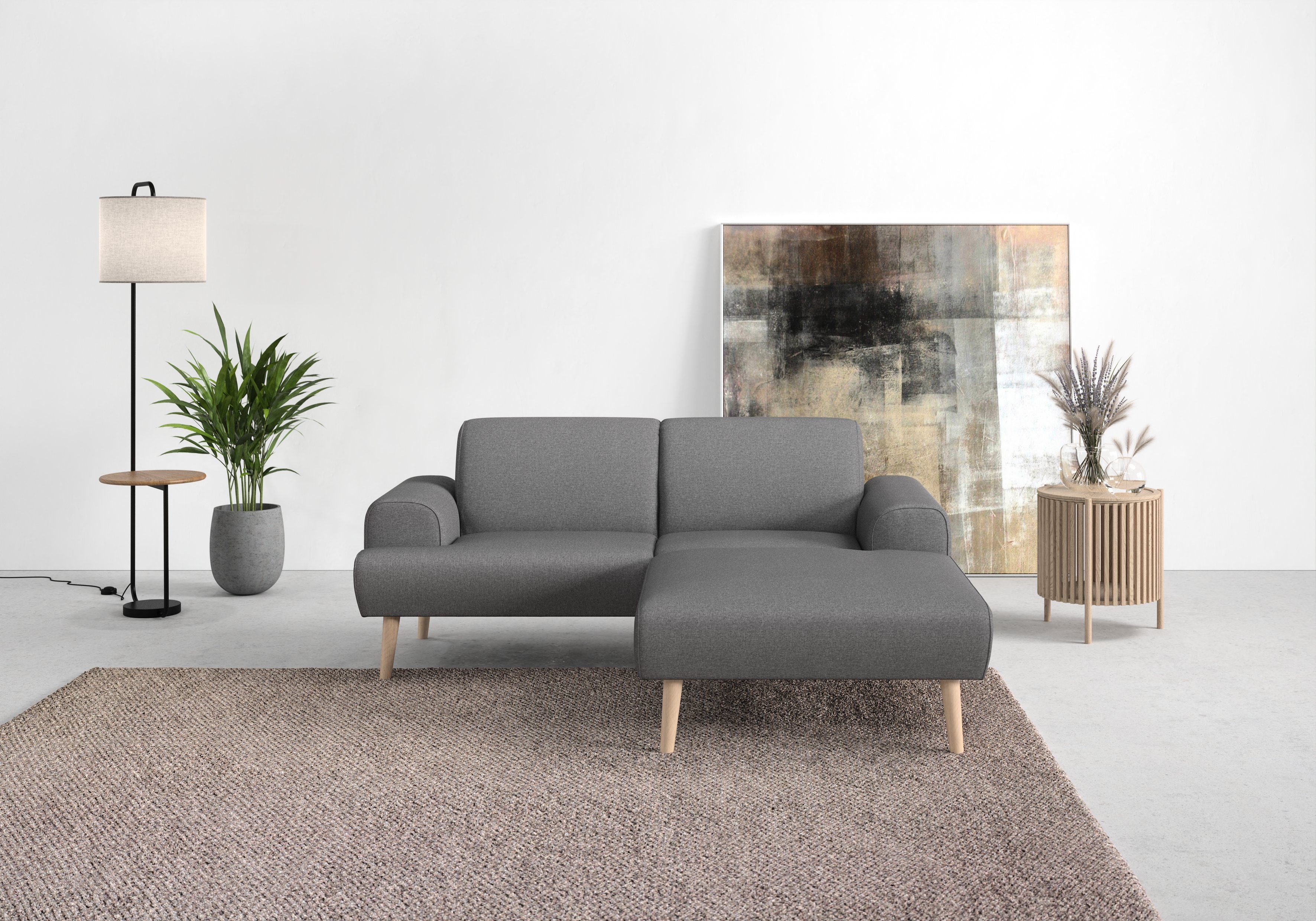 andas Hoekbank Swift L-vorm Binnenveringsinterieur, bxdxh: 192x83x176 cm