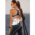 active by lascana tanktop white marble met racerback wit