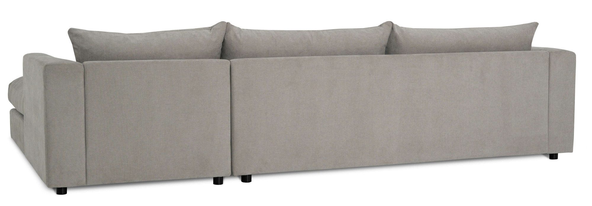 LeGer Home by Lena Gercke Hoekbank Avelina Breedte 297 cm, in cord- en chenille-stof, rugkussen met veren (2-delig)