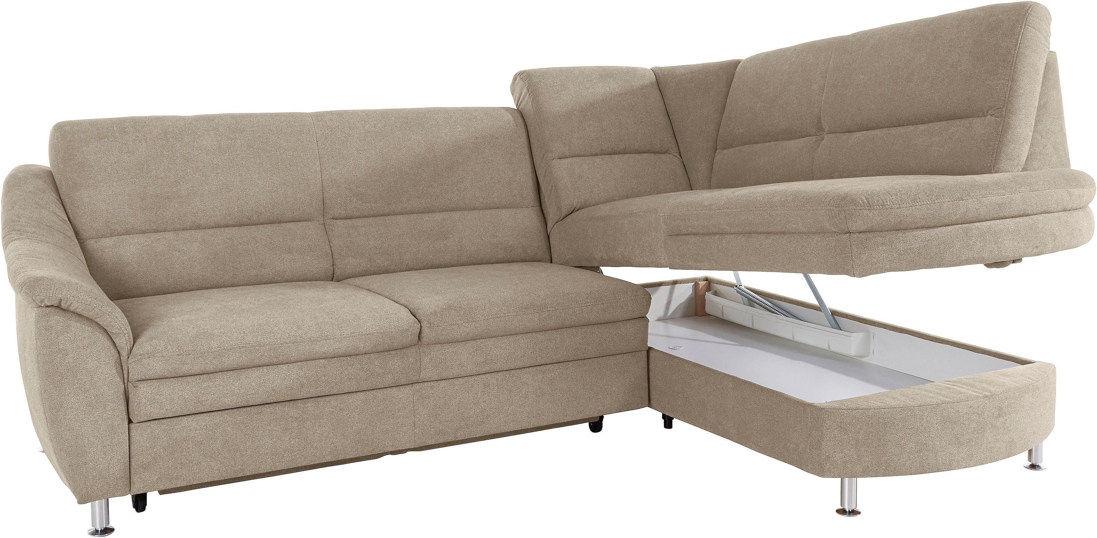 Places of Style Hoekbank Cardoso L-vorm Binnenvering, naar keuze met bed, lade
