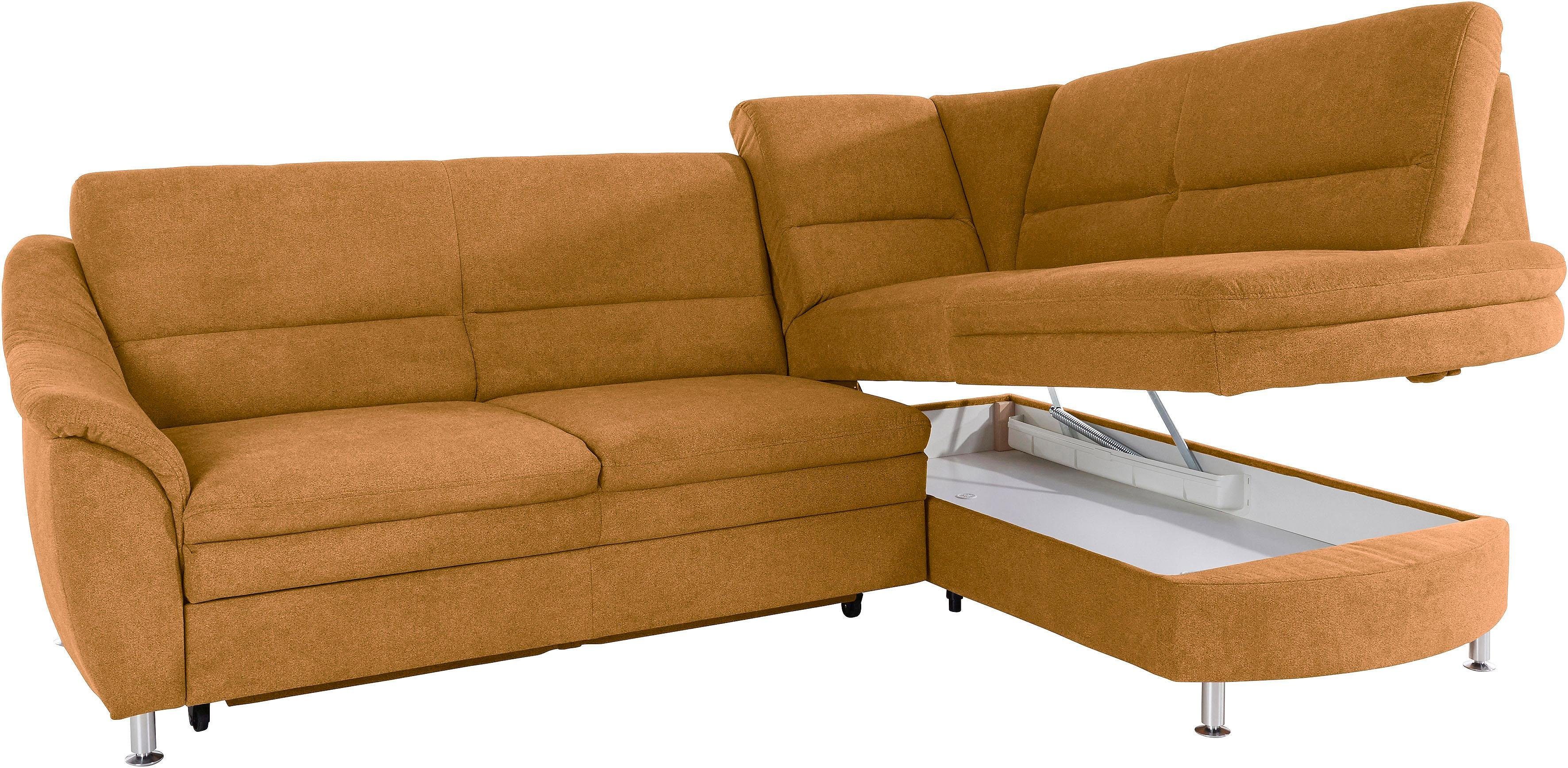 Places of Style Hoekbank Cardoso L-vorm Binnenvering, naar keuze met bed, lade