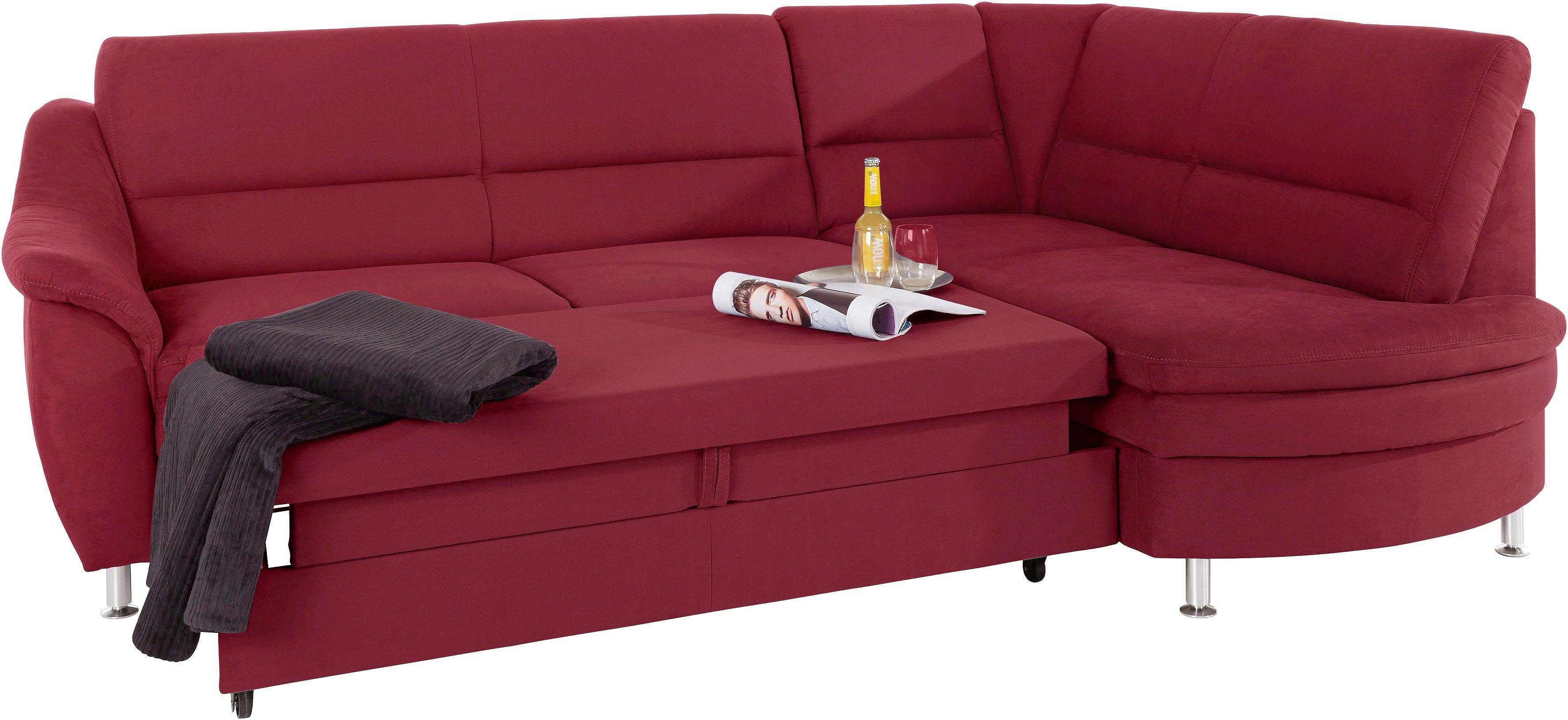 Places of Style Hoekbank Cardoso L-vorm Binnenvering, naar keuze met bed, lade