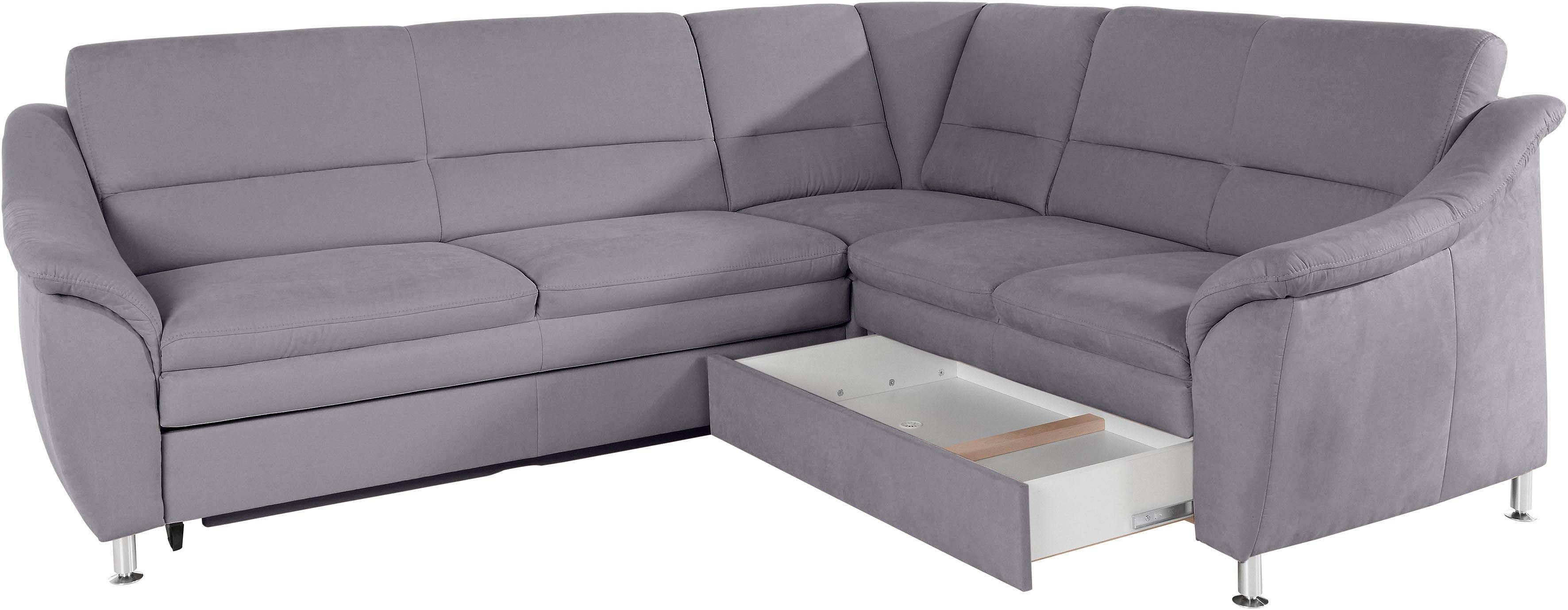 Places of Style Hoekbank Cardoso L-vorm Binnenvering, naar keuze met bed, lade, gedeeltelijk relaxfunctie