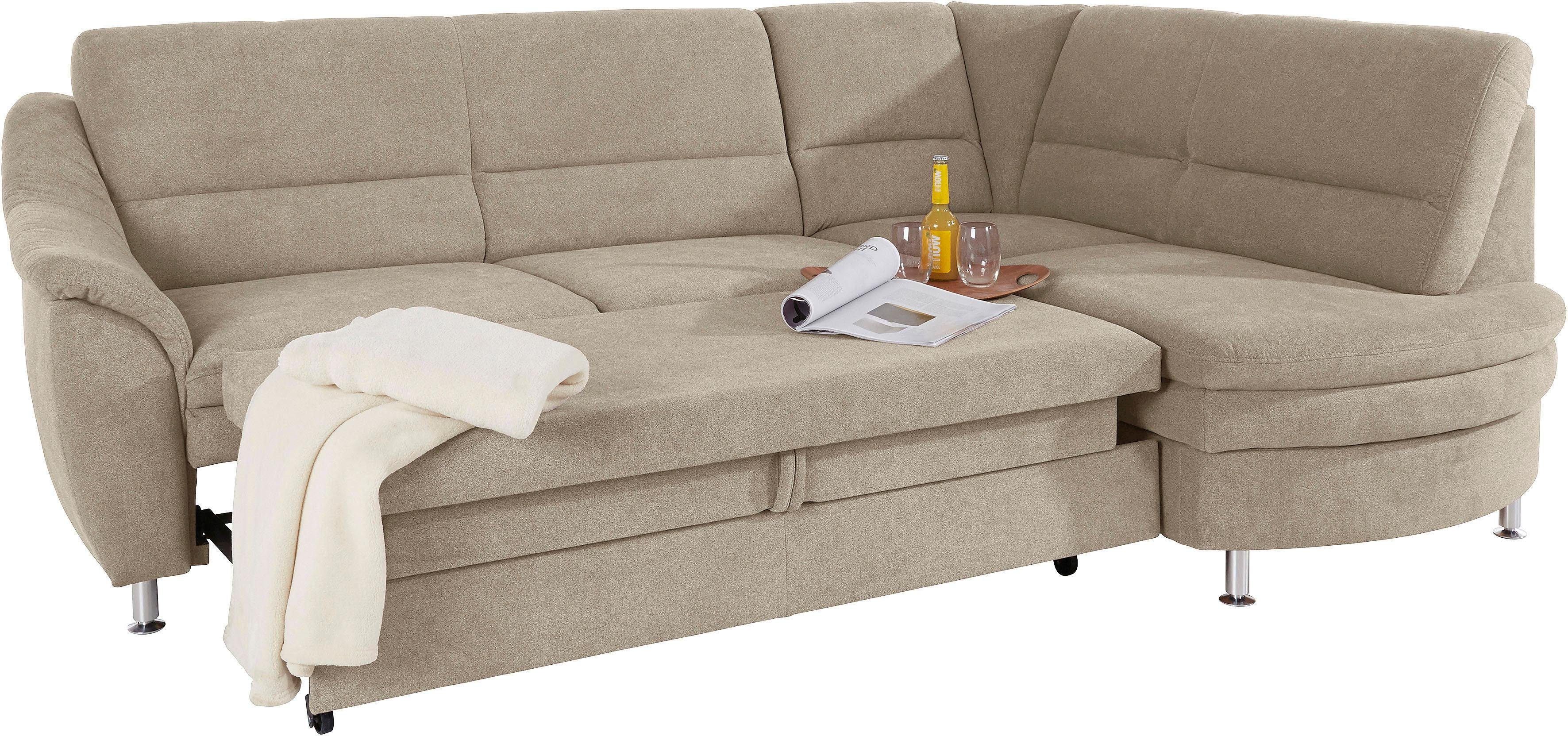 Places of Style Hoekbank Cardoso L-vorm Binnenvering, naar keuze met bed, lade