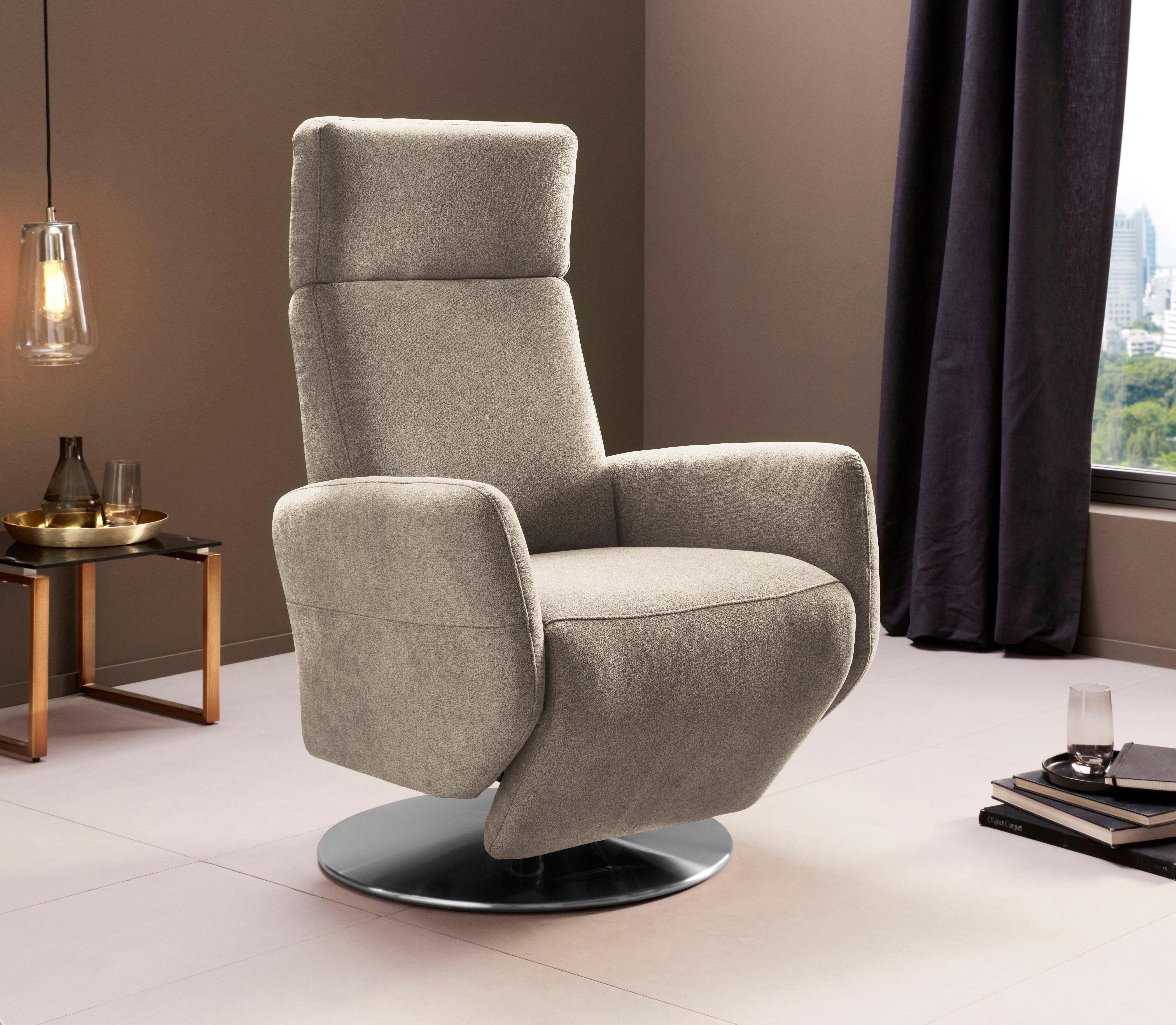 sit&more Relaxfauteuil Cobra handmatige relaxfunctie tv-fauteuils maat Luxe-microvezel zacht beige