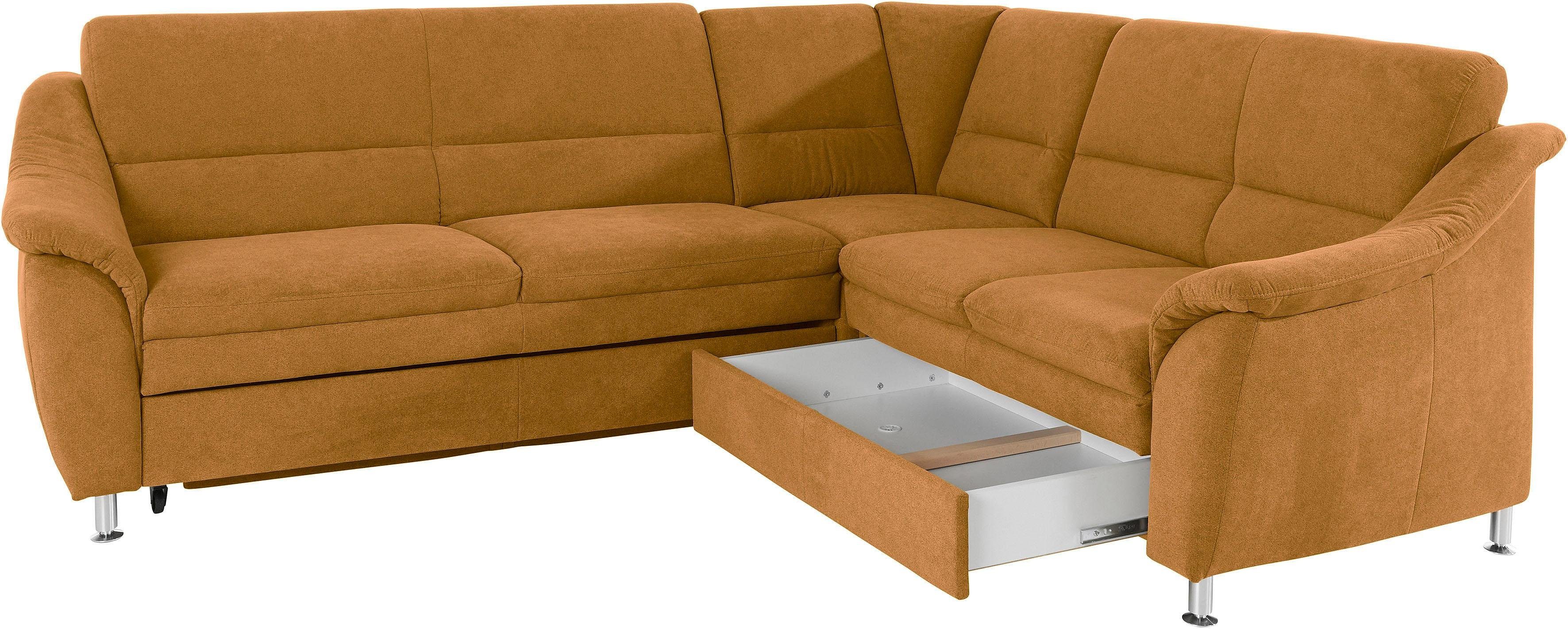 Places of Style Hoekbank Cardoso L-vorm Binnenvering, naar keuze met bed, lade, gedeeltelijk relaxfunctie