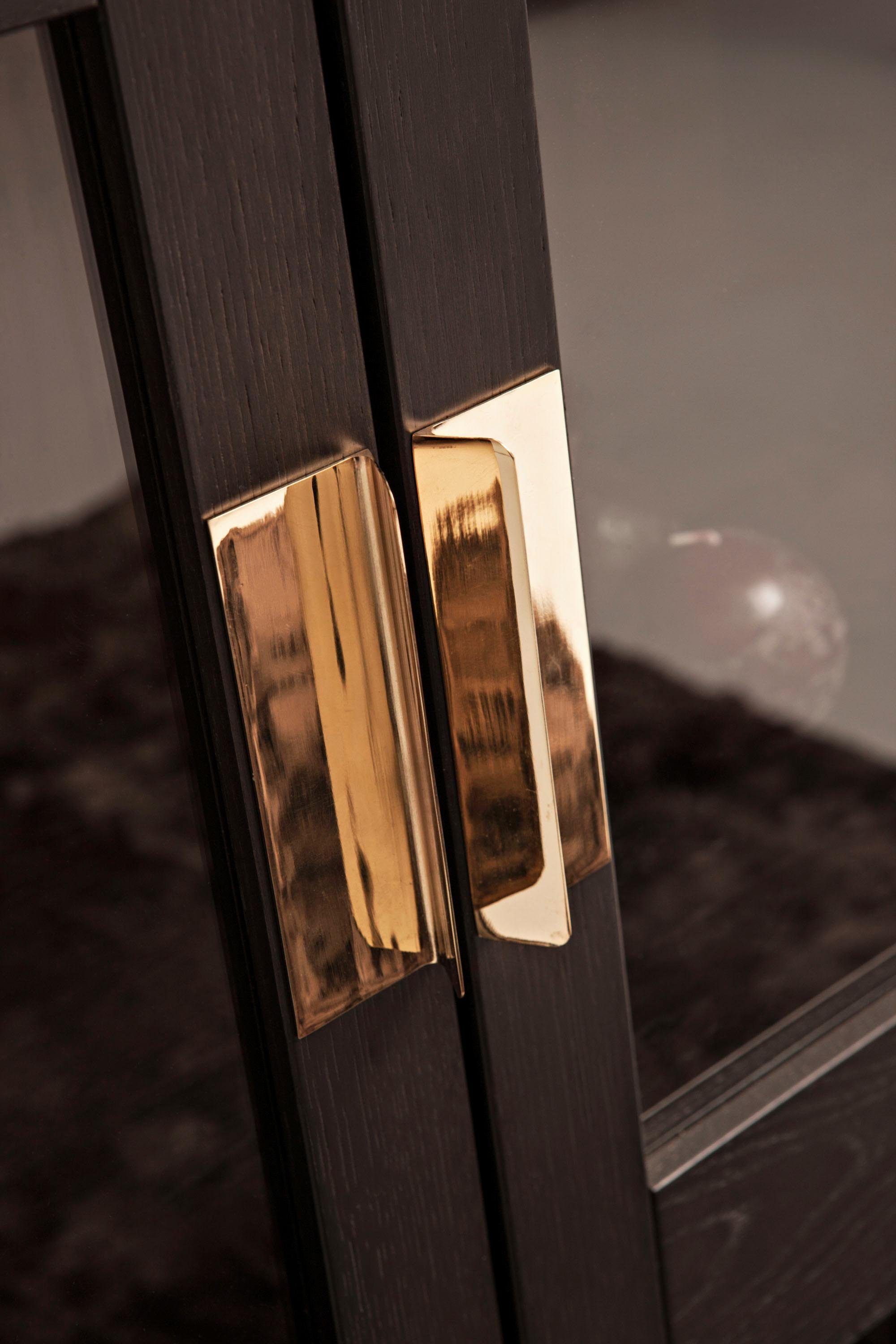 Woodman Vitrinekast Parlan met twee glasdeuren en soft-closefunctie, breedte 148 cm