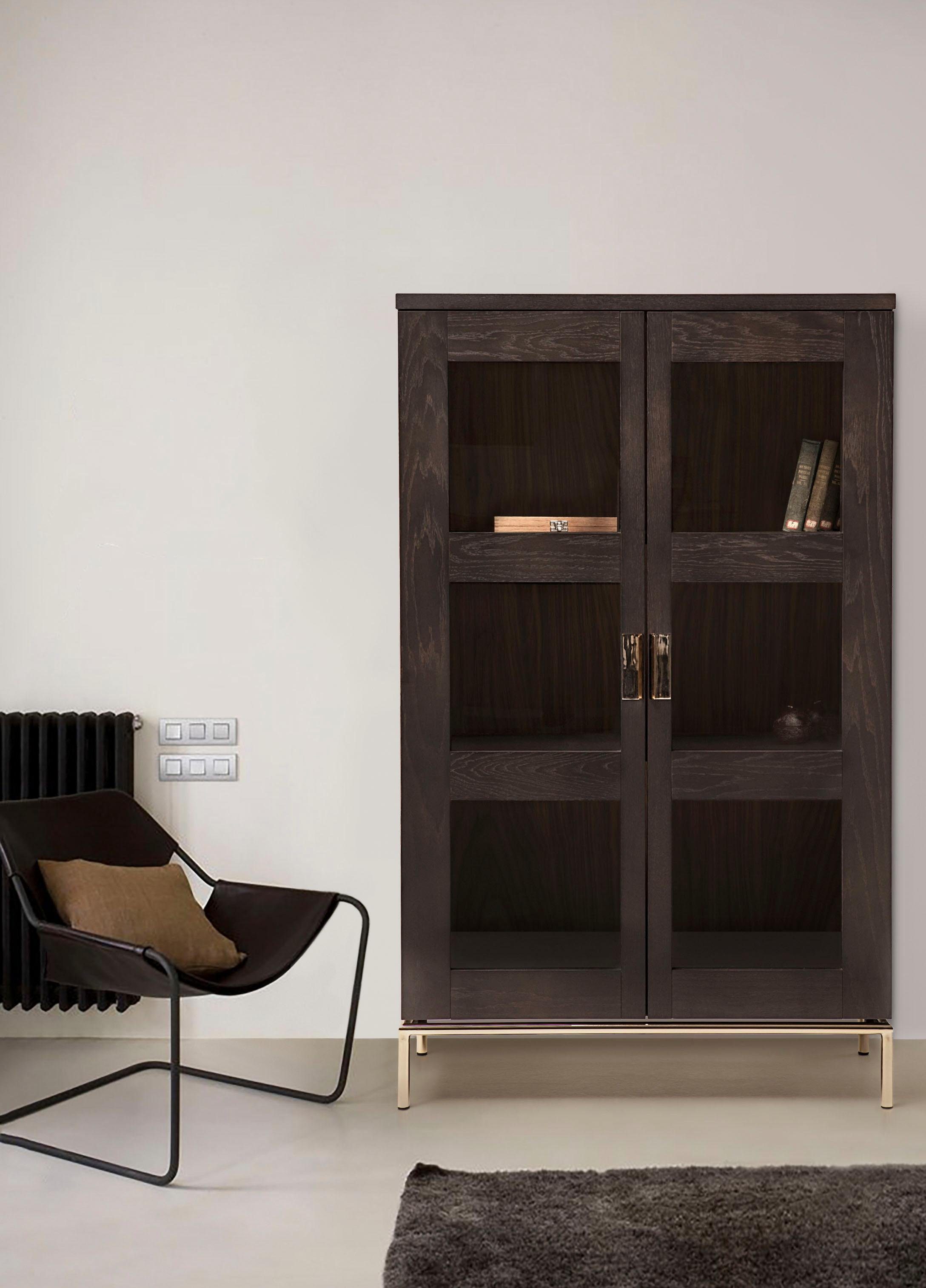 Woodman Vitrinekast Parlan met twee glasdeuren en soft-closefunctie, breedte 148 cm