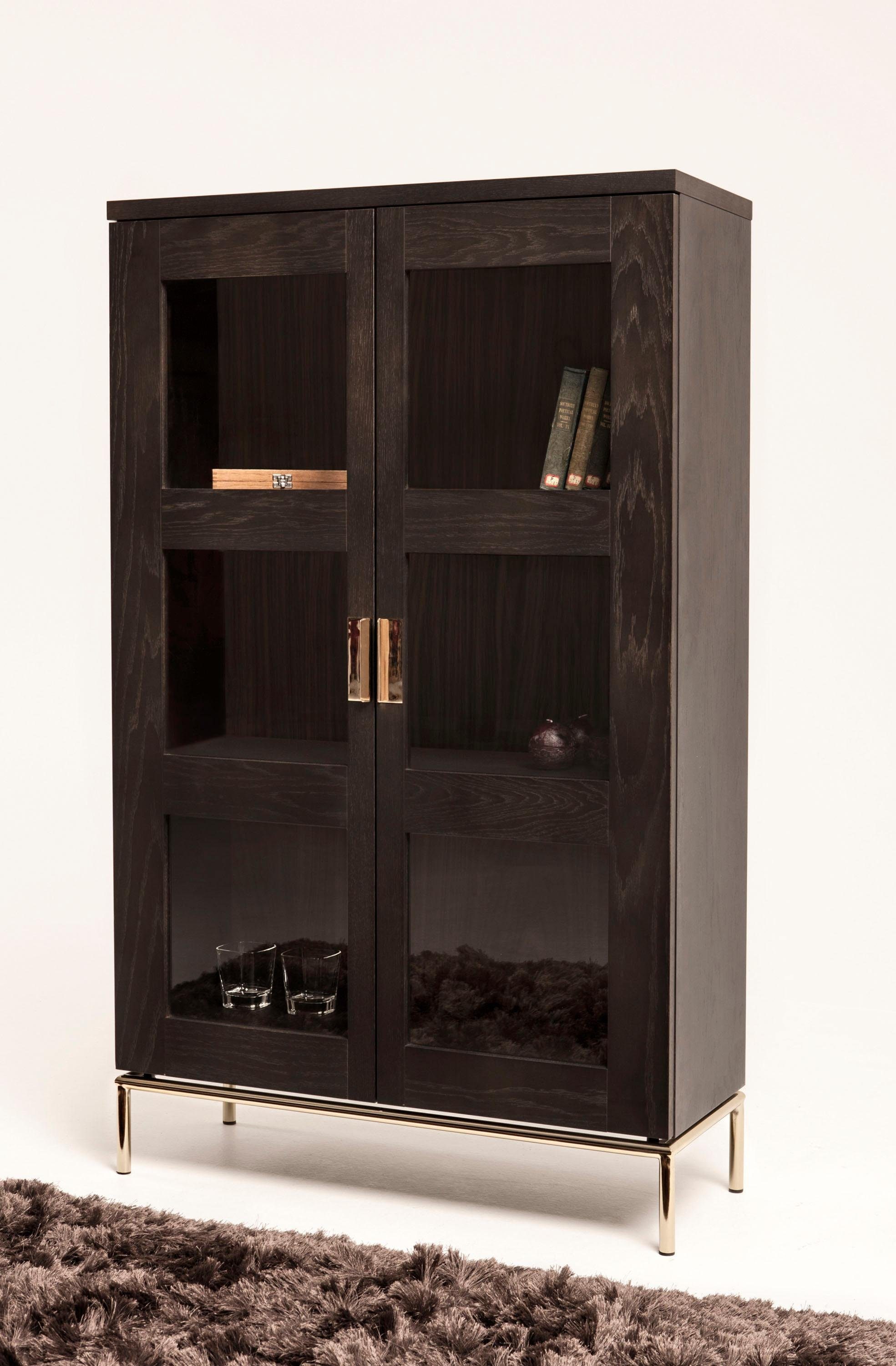 Woodman Vitrinekast Parlan met twee glasdeuren en soft-closefunctie, breedte 148 cm