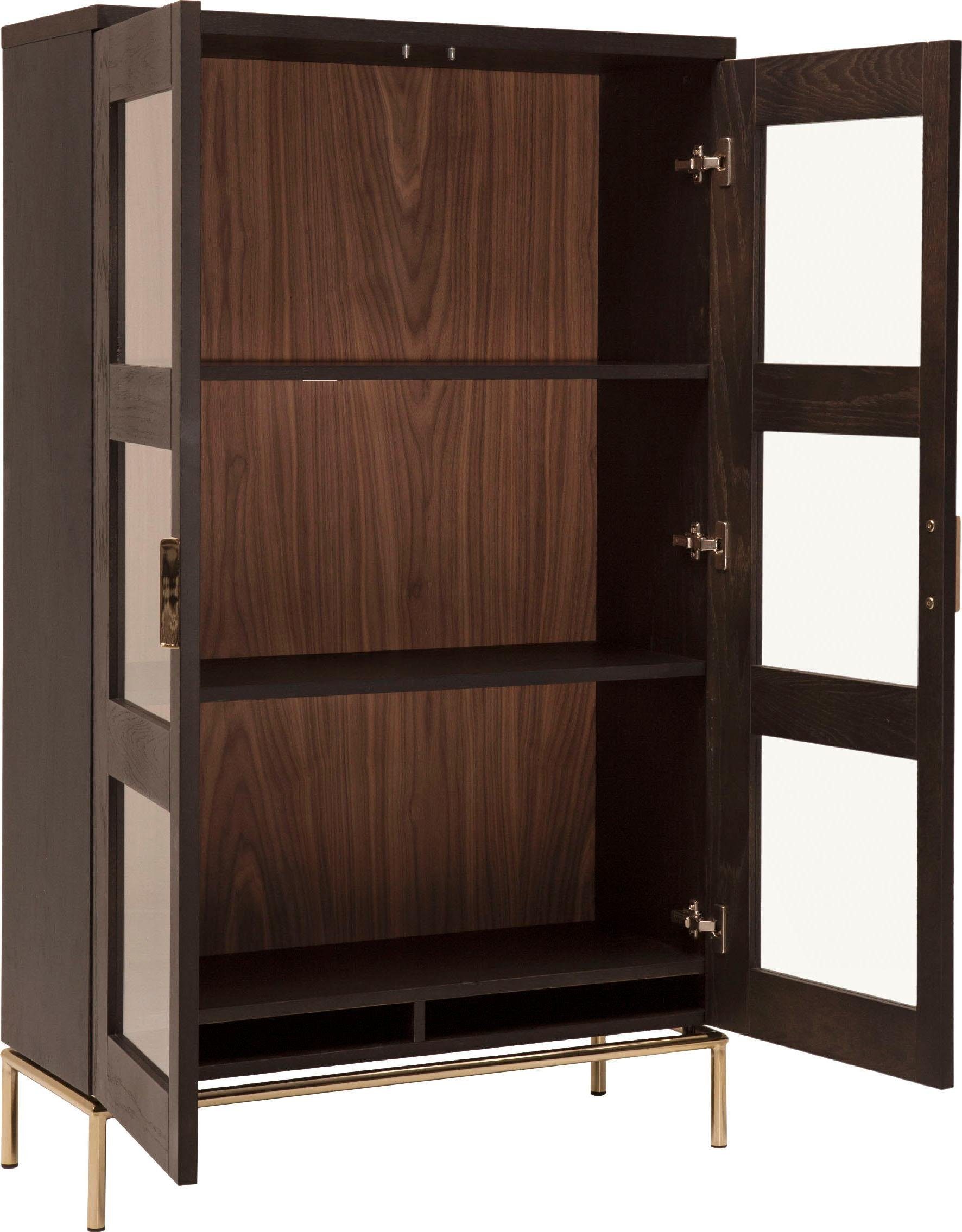 Woodman Vitrinekast Parlan met twee glasdeuren en soft-closefunctie, breedte 148 cm