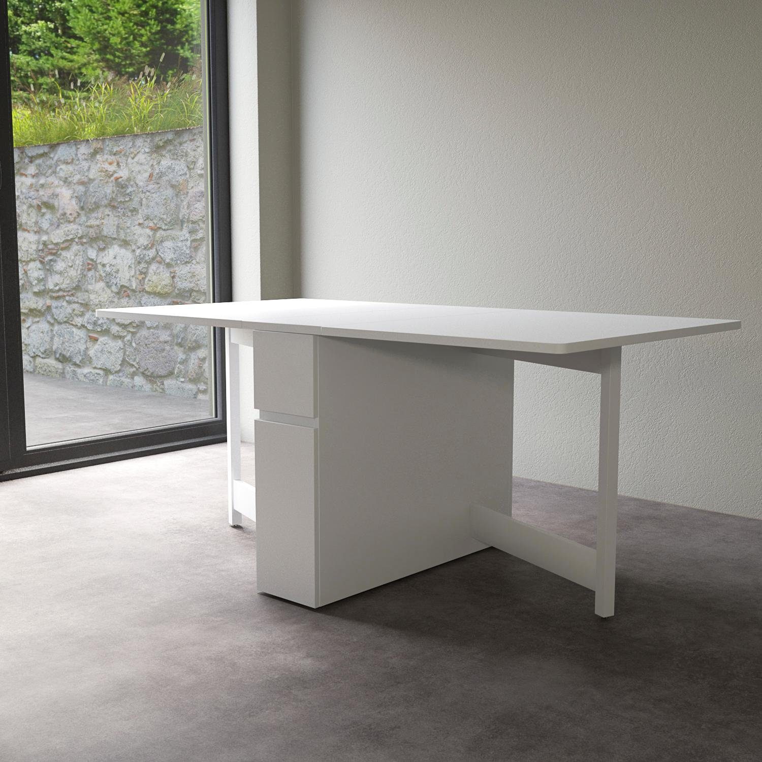 Woodman Eettafel Jasper met een rechthoekig tafelblad en uittrekfunctie, breedte 90 cm