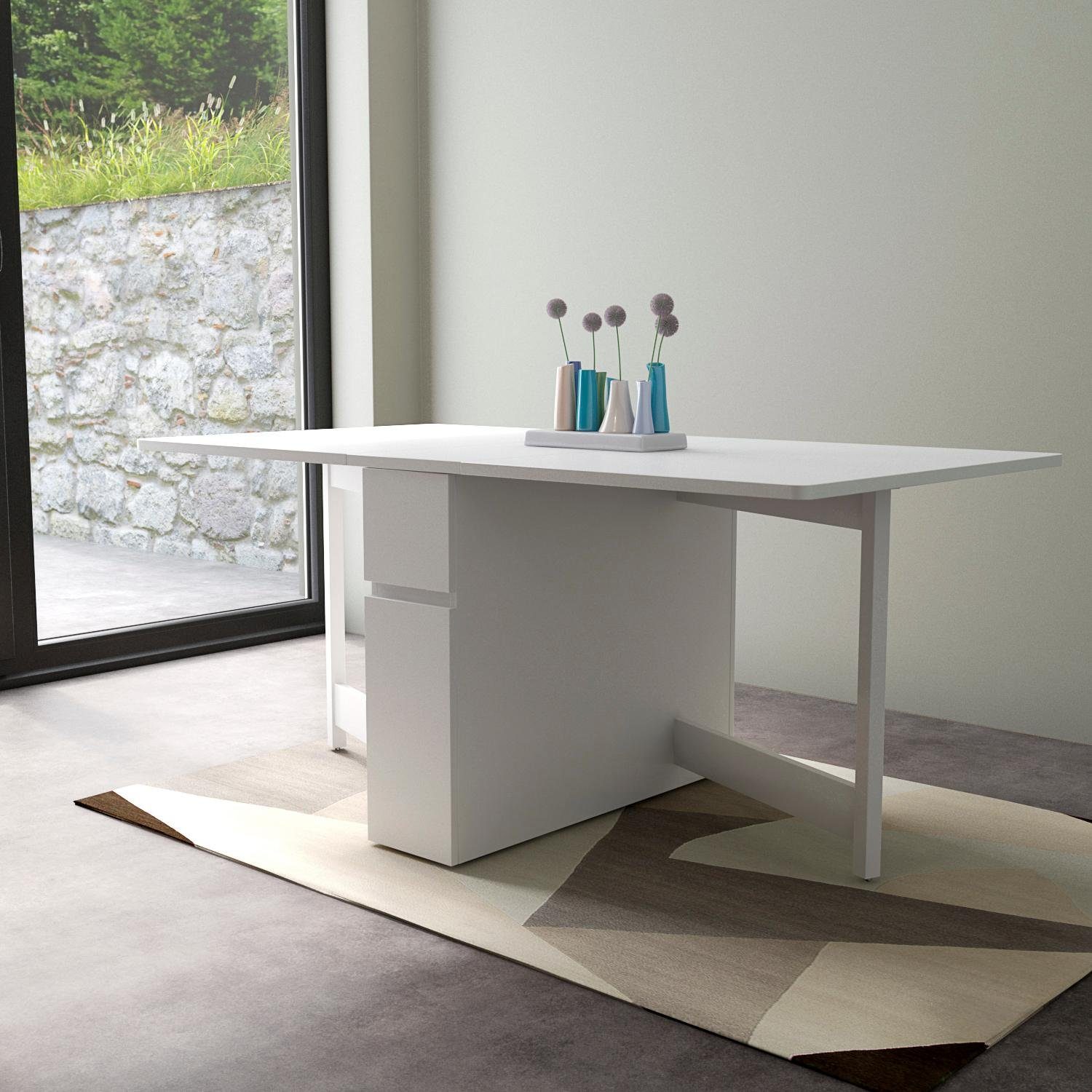 Woodman Eettafel Jasper met een rechthoekig tafelblad en uittrekfunctie, breedte 90 cm