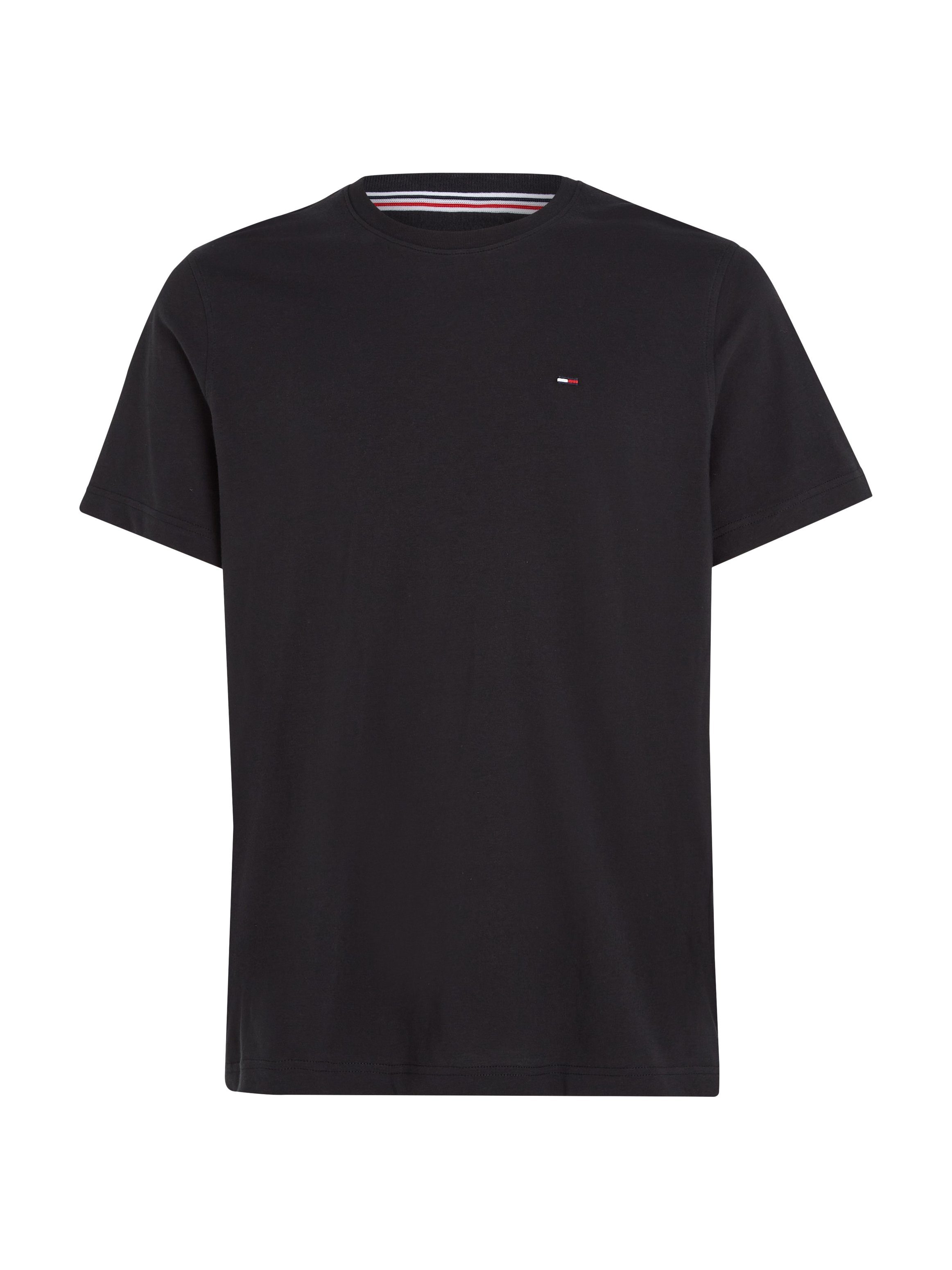 TOMMY JEANS T-shirt TJM ESSENTIAL SOLID TEE met ronde hals en subtiele logo-vlag