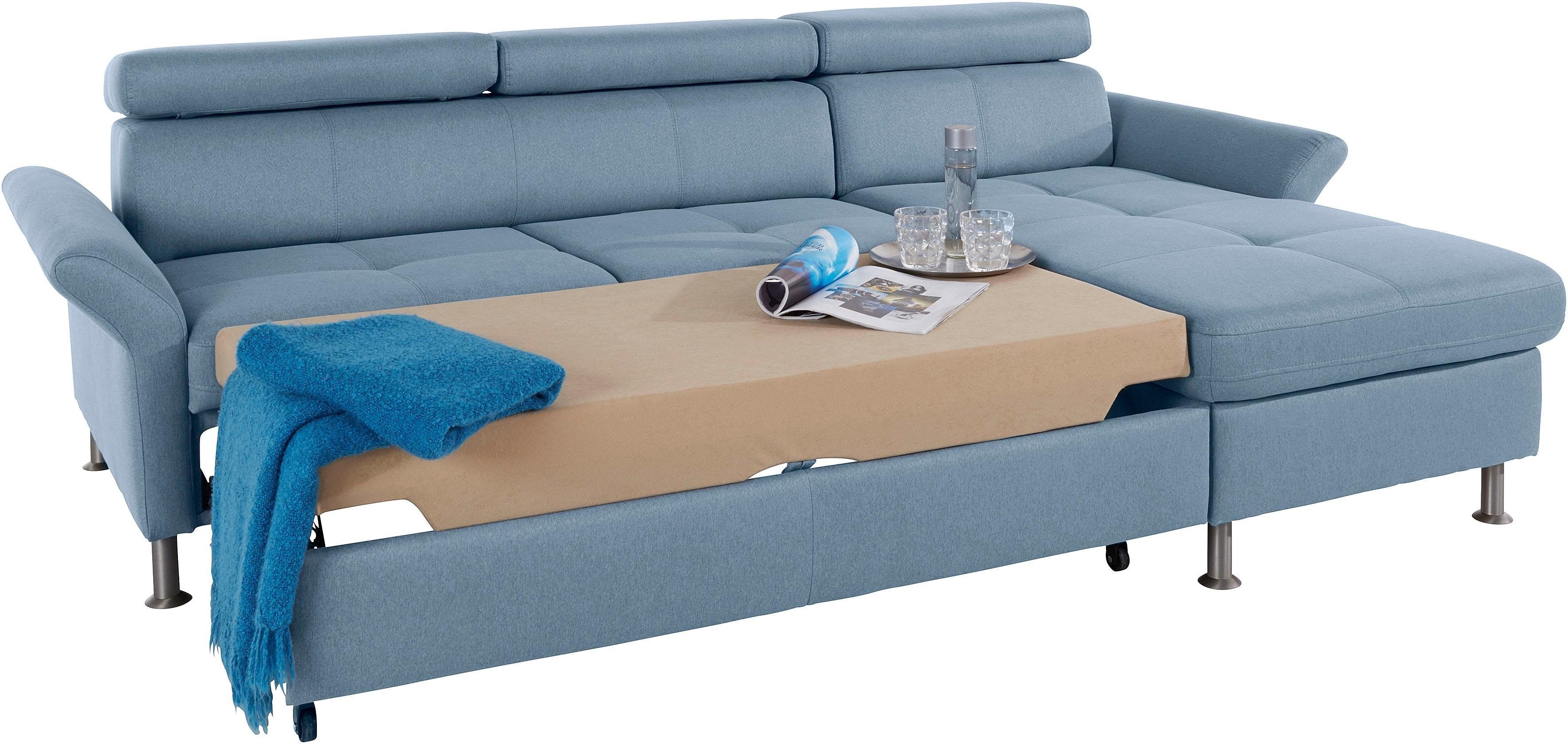 exxpo - sofa fashion Hoekbank Maretto, comfortabel en handig, L-vorm inclusief verstelbare hoofd- en rugleuning, naar keuze met slaapfunctie