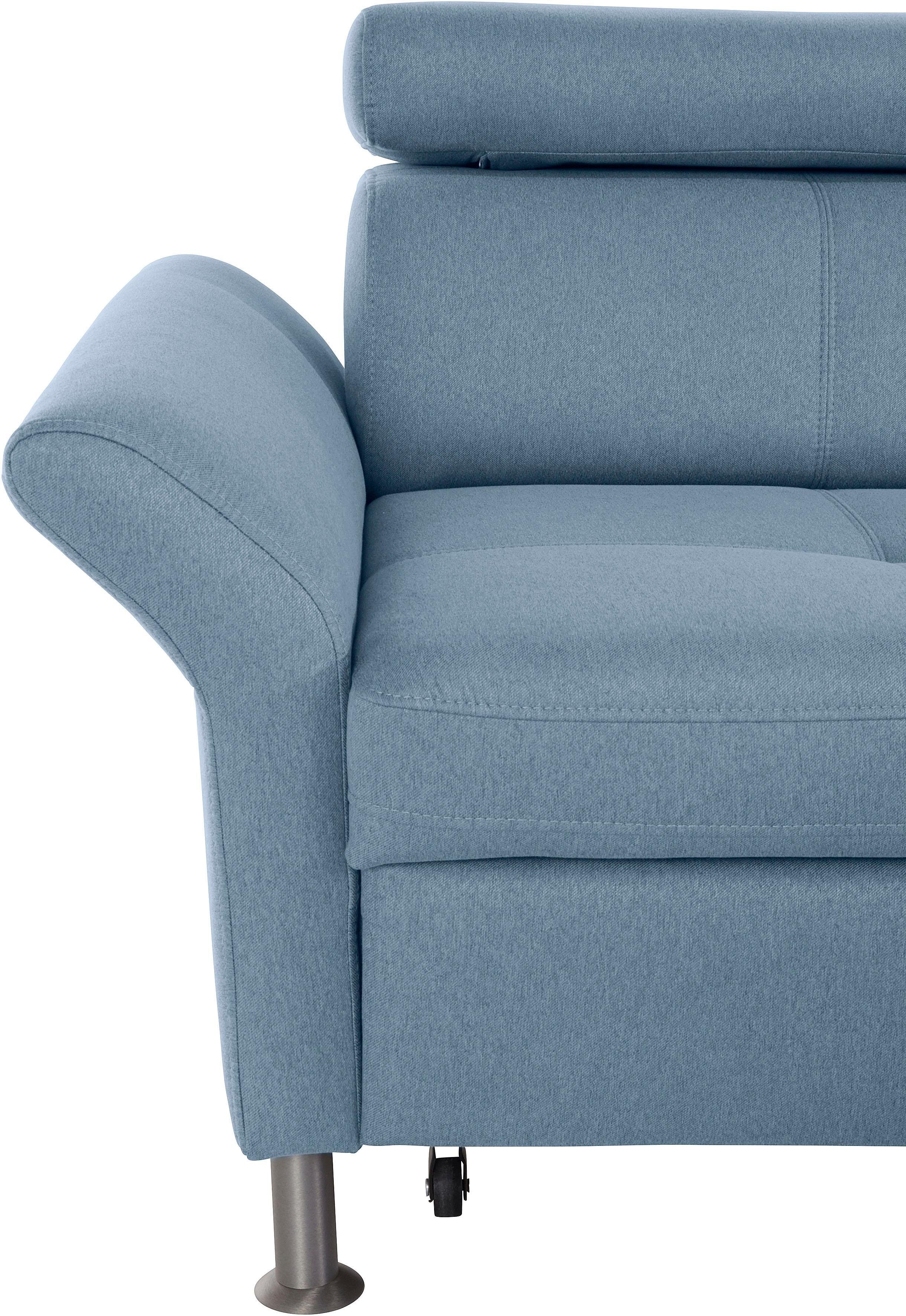 exxpo - sofa fashion Hoekbank Maretto, comfortabel en handig, L-vorm inclusief verstelbare hoofd- en rugleuning, naar keuze met slaapfunctie