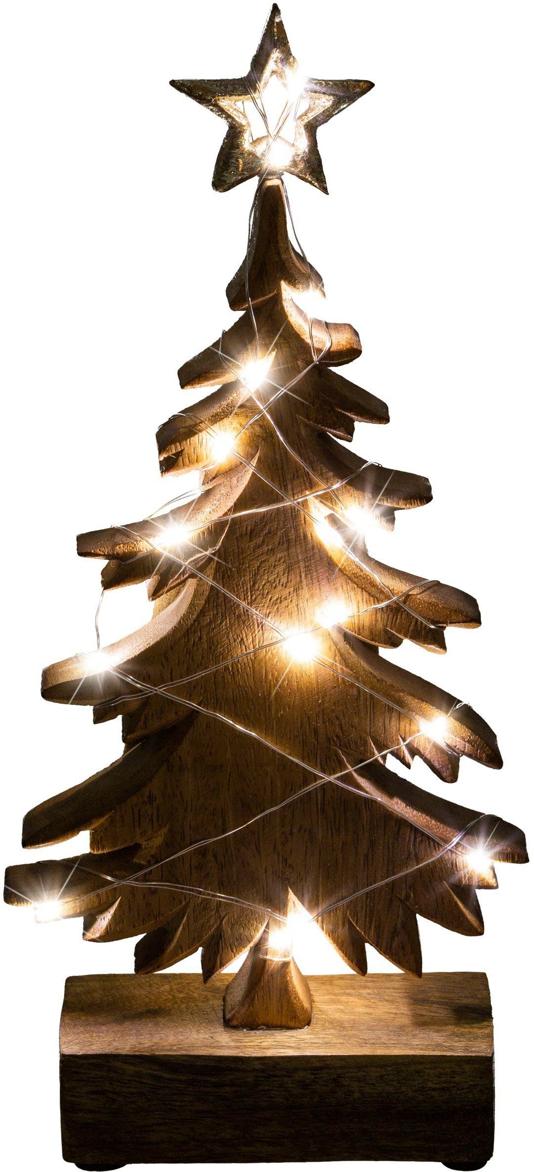 Creativ deco Decoratief figuur LUMEN, decoratief object kerstboom (set, 2 stuks)